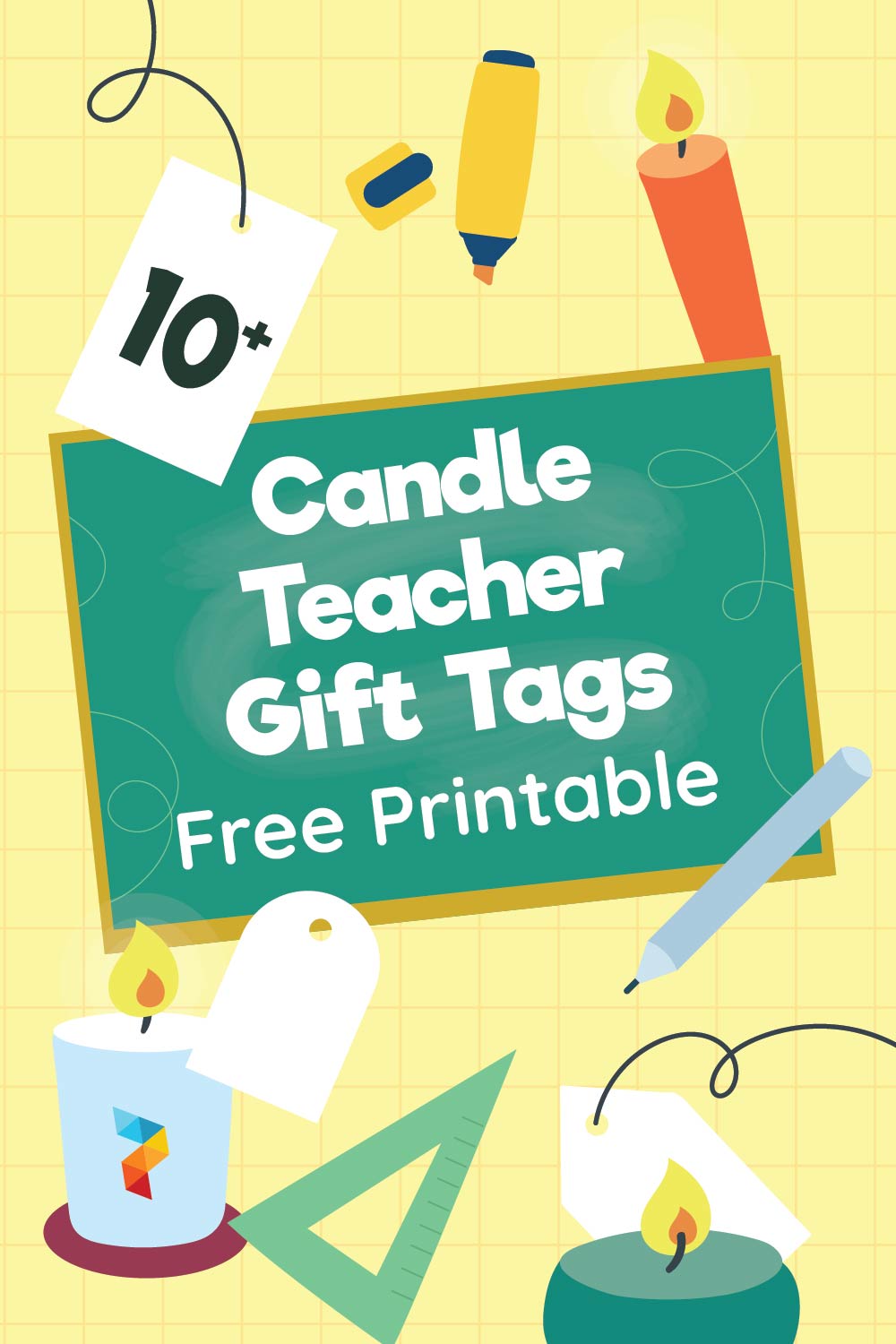 Candle Teacher Gift Tags Candle Teacher Gift Tags