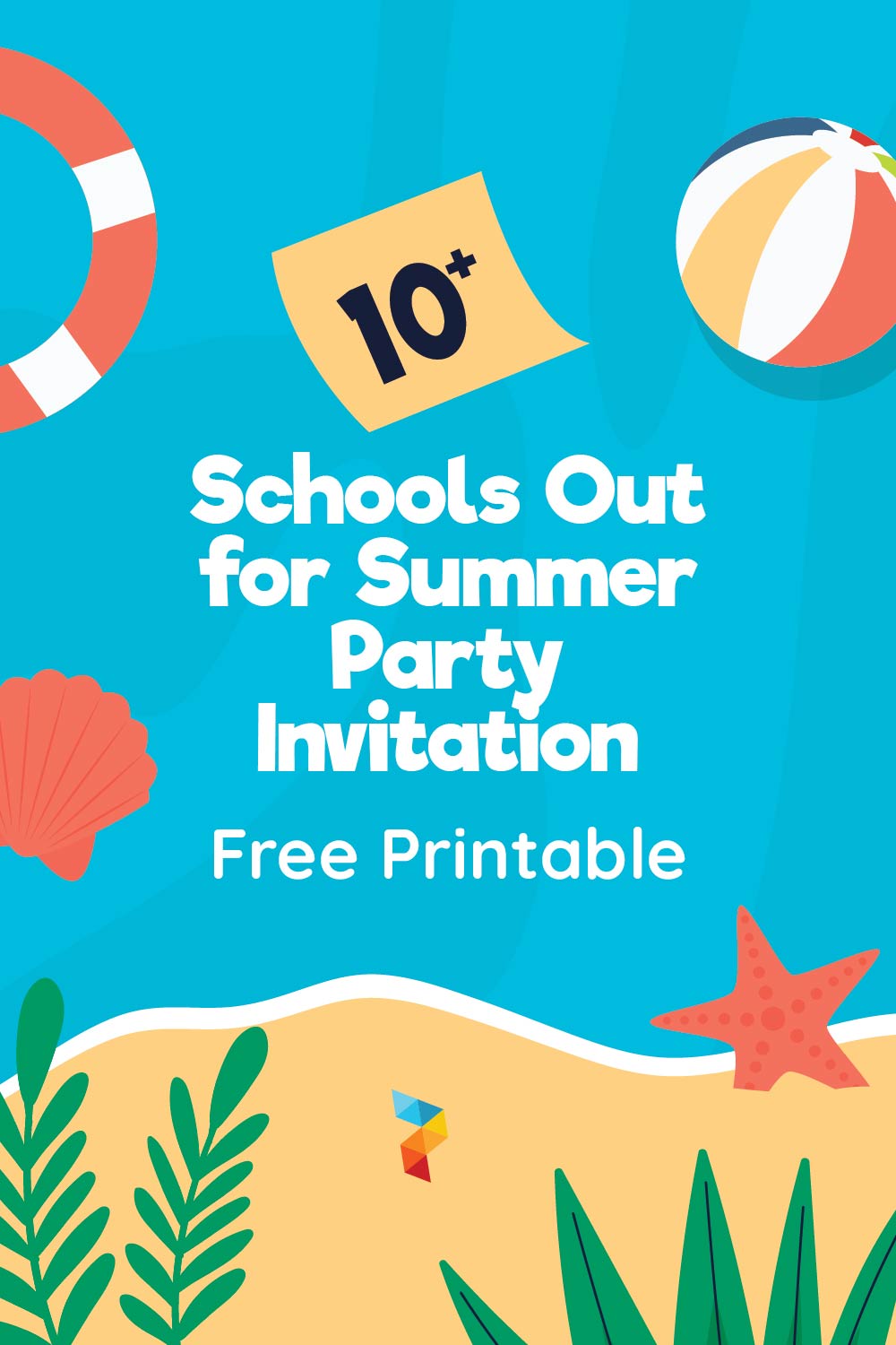 Schools Out For Summer Party Invitation Schools Out For Summer Party Invitation