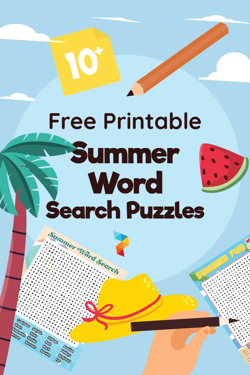 Summer Word Search Puzzles