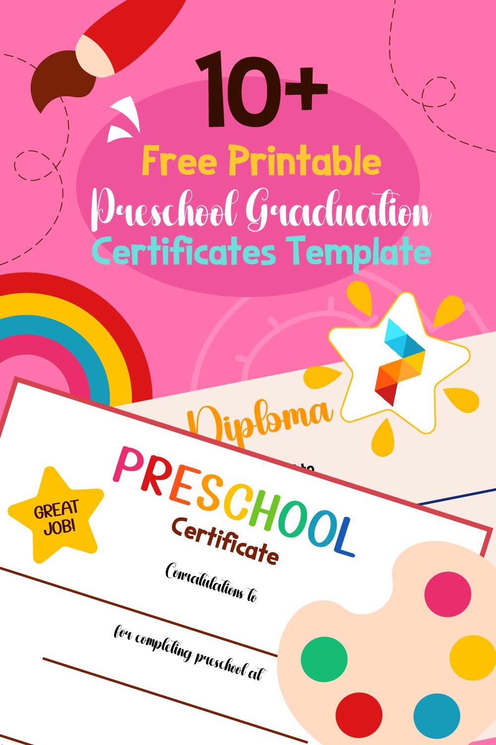 Preschool Graduation Certificates Template