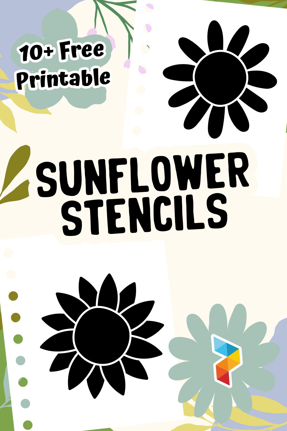 Sunflower Stencil Sunflower Stencil