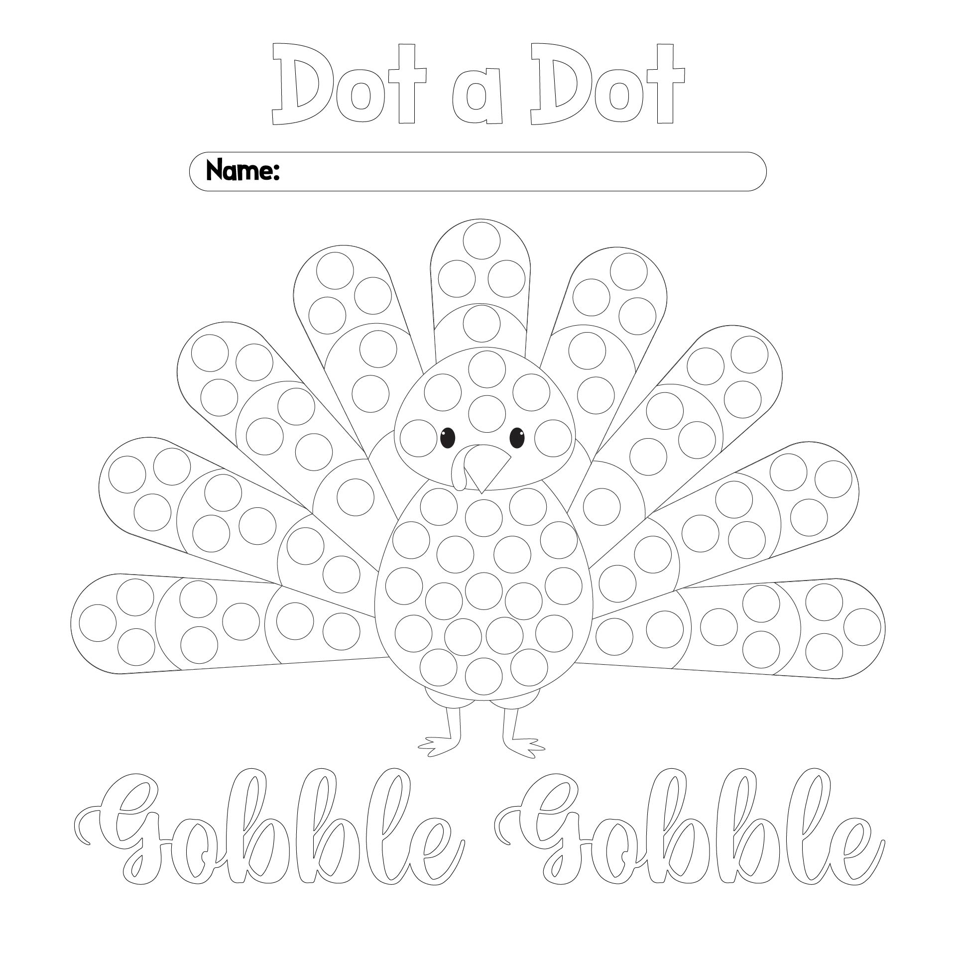 Dot Art Painting Coloring Turkey Thanksgiving Dot Art Painting Coloring Turkey Thanksgiving