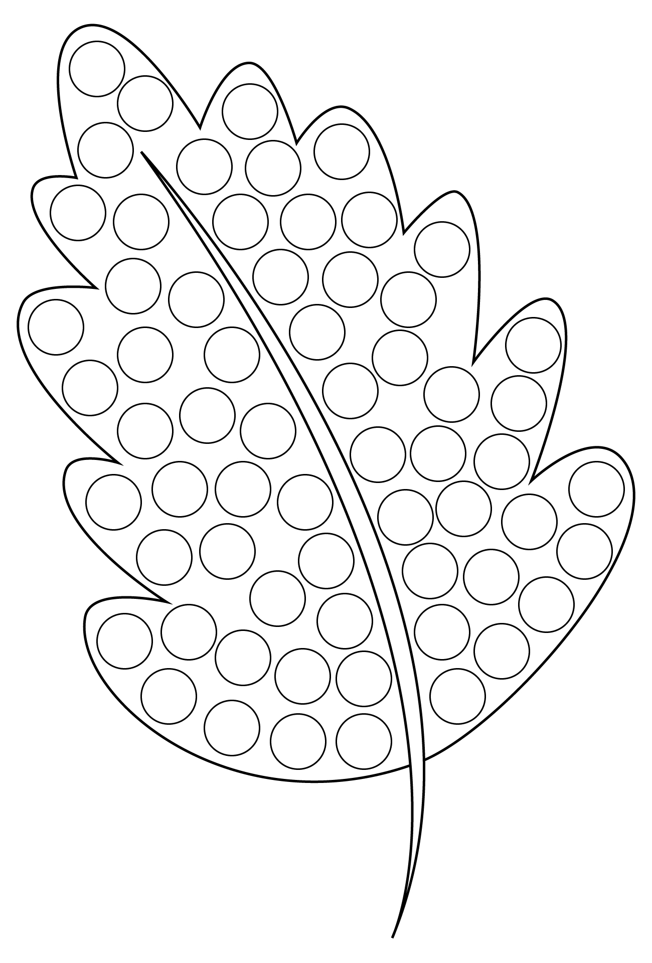 Easy Autumn Leaf Dot To Dot Thanksgiving Coloring Page Easy Autumn Leaf Dot To Dot Thanksgiving Coloring Page