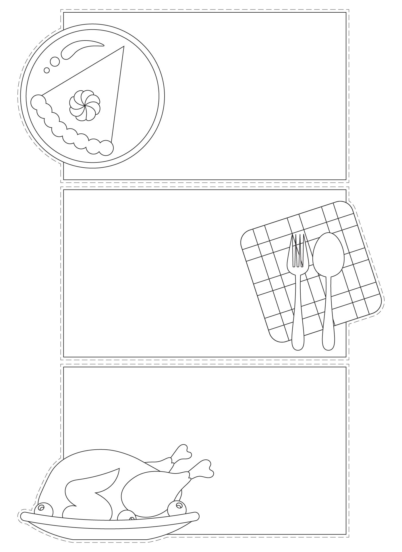 DIY Thanksgiving Place Cards To Color DIY Thanksgiving Place Cards To Color