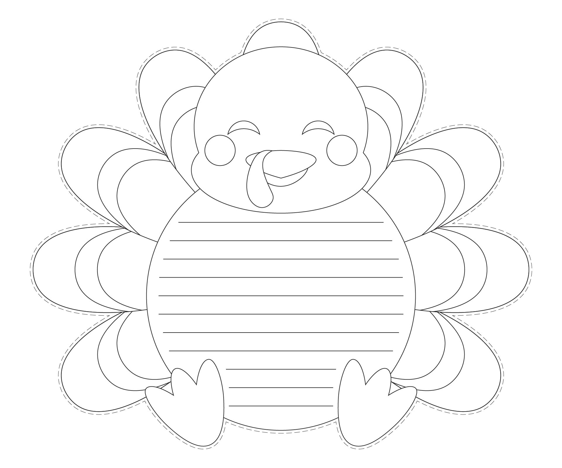 Thanksgiving Turkey Shapes Card Thanksgiving Turkey Shapes Card
