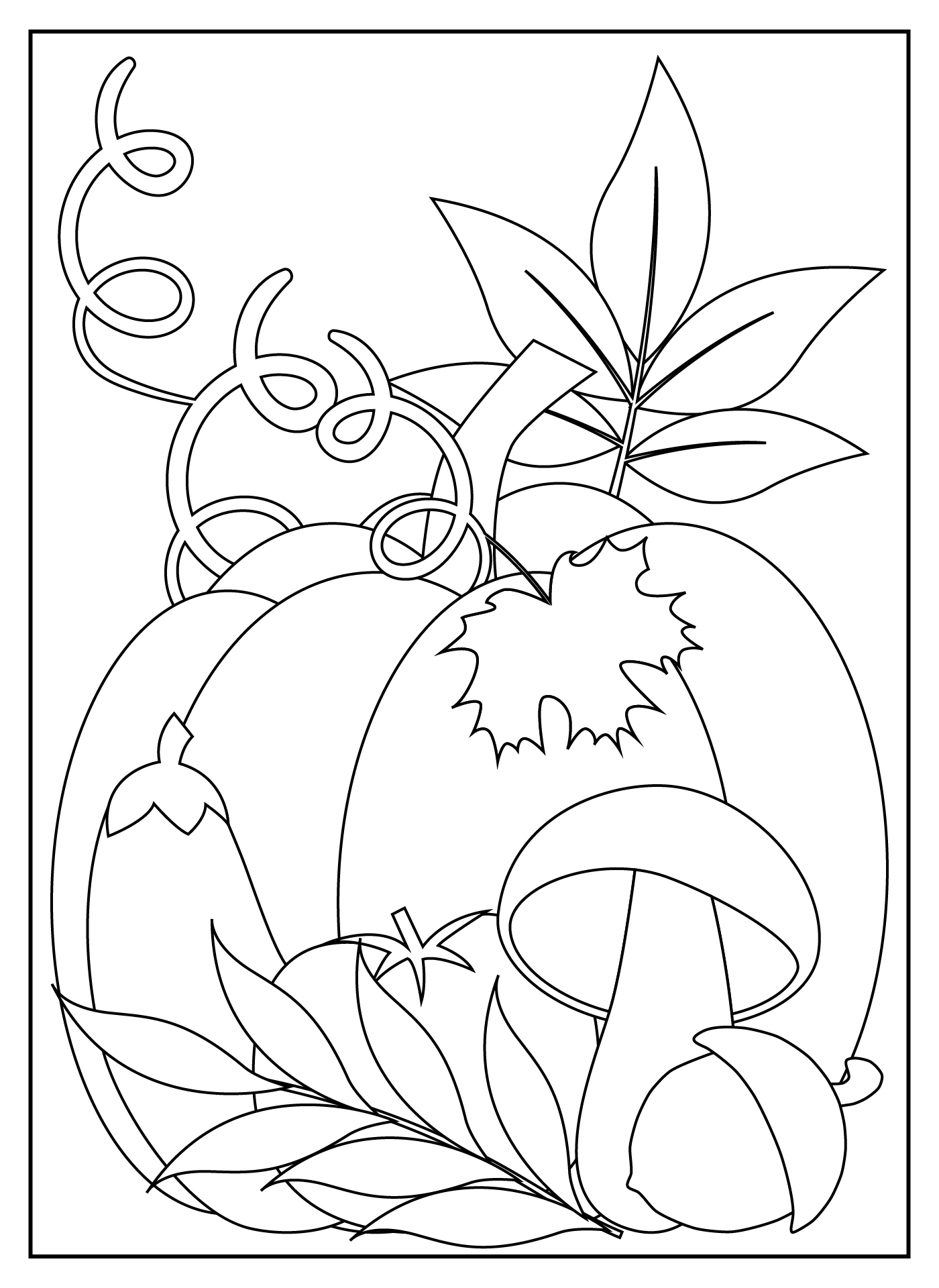 Nature Thanksgiving Coloring Sheet Card Nature Thanksgiving Coloring Sheet Card