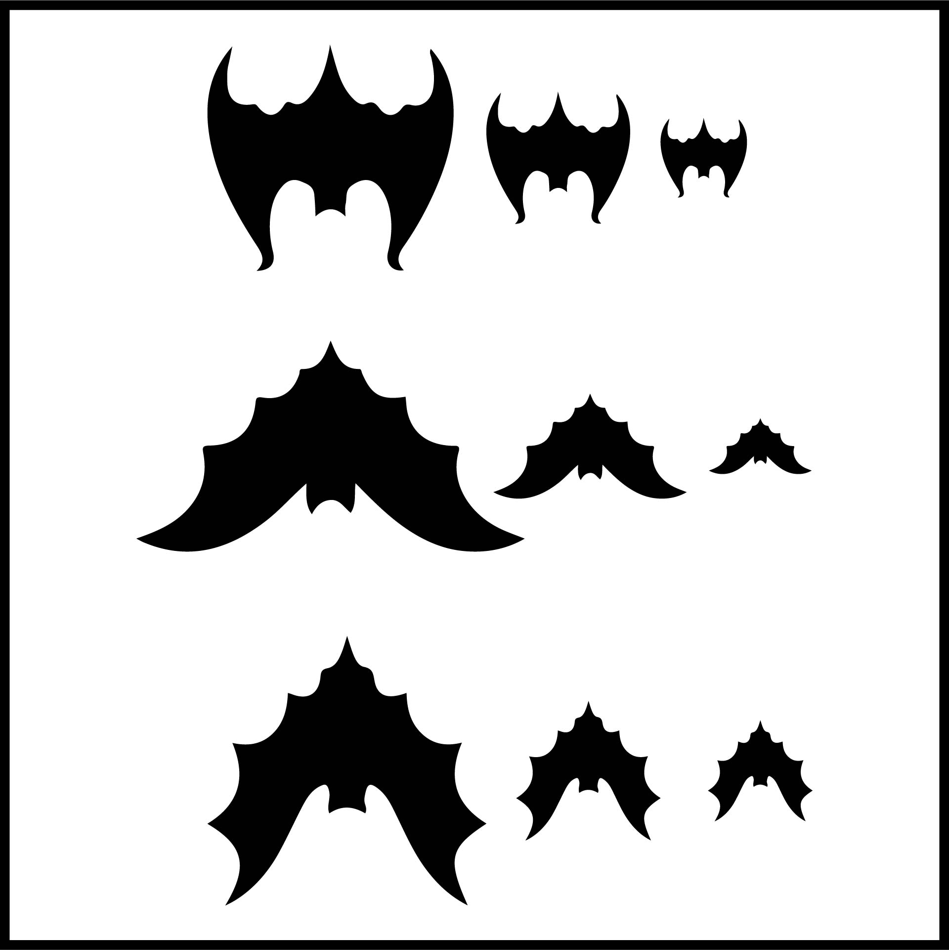 Halloween Bat Stencil Cutouts Halloween Bat Stencil Cutouts