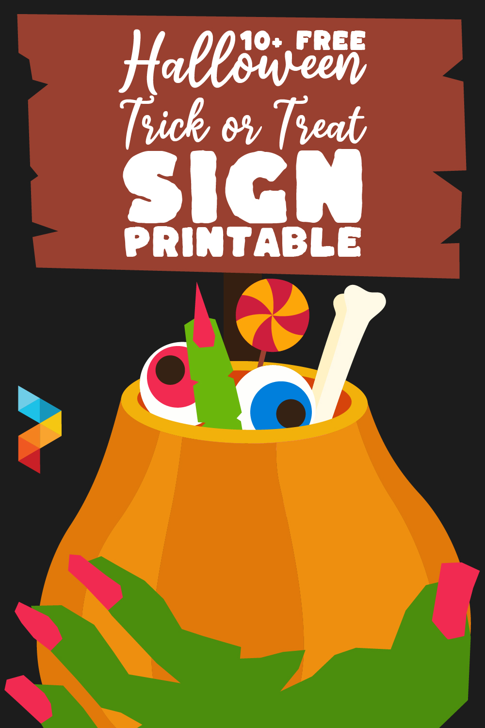 Halloween Trick Or Treat Sign Halloween Trick Or Treat Sign
