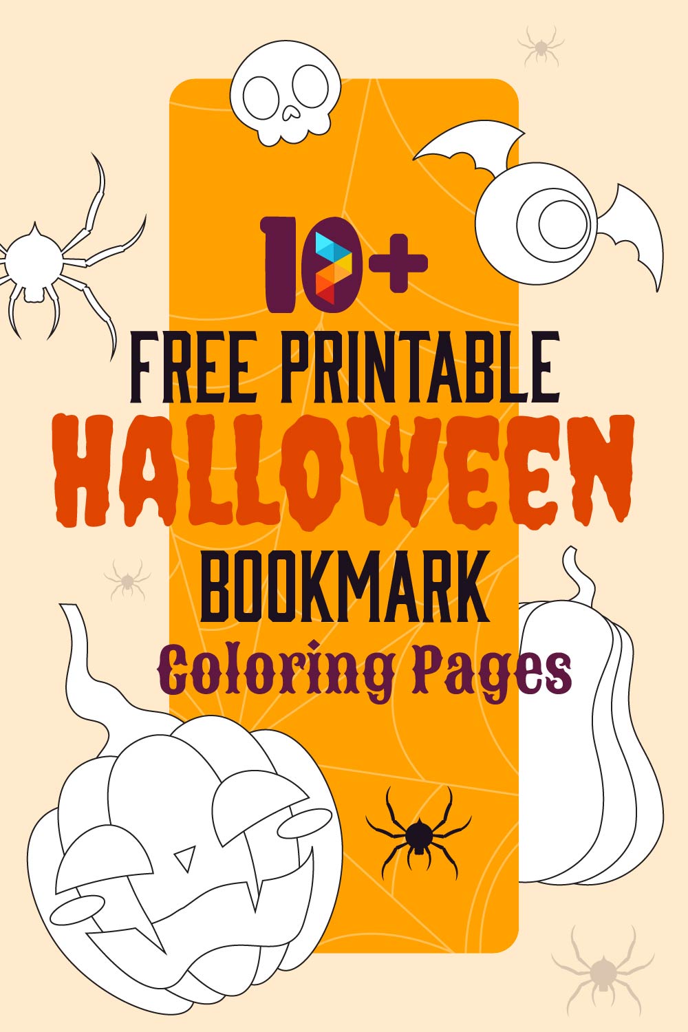 Halloween Bookmark Coloring Pages