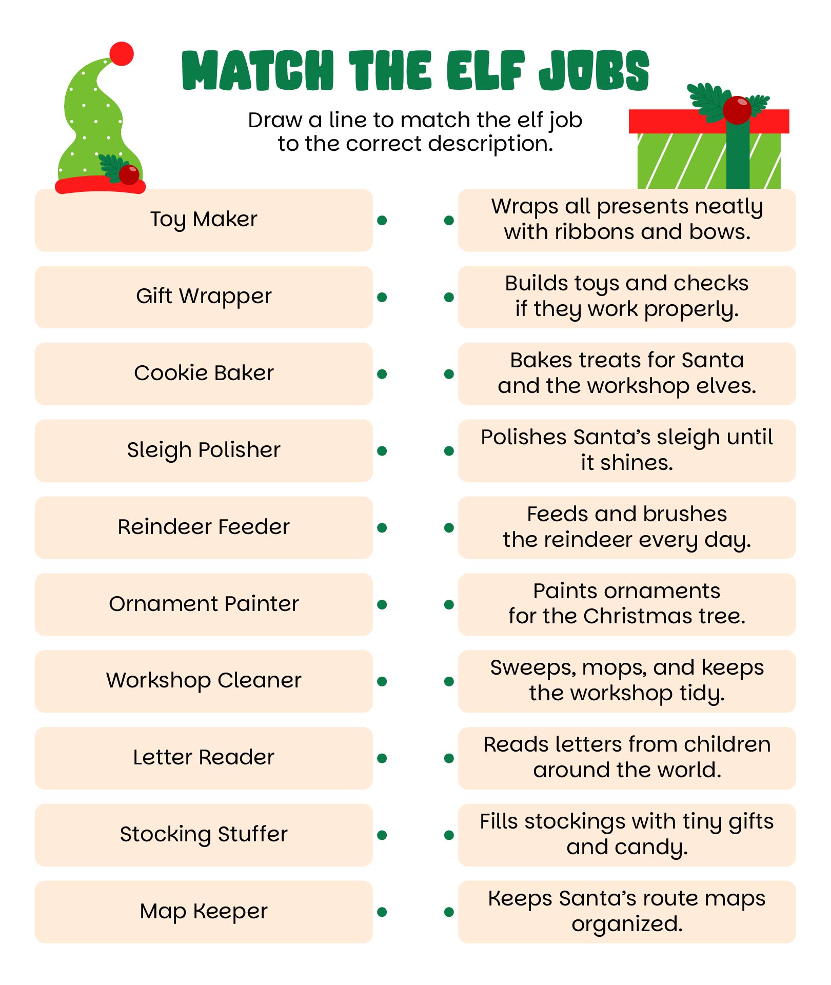 Winter Holiday Elf Activity For Kids Winter Holiday Elf Activity For Kids