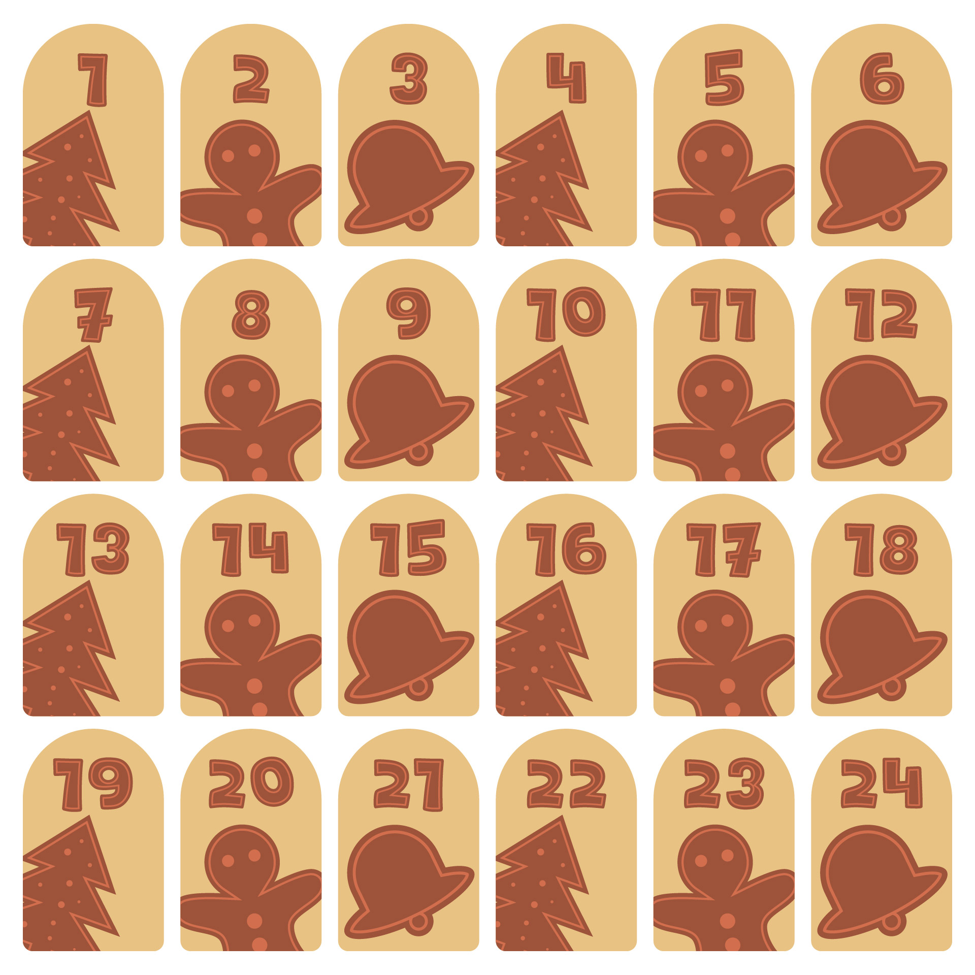 Advent Countdown Labels Printable Advent Countdown Labels Printable