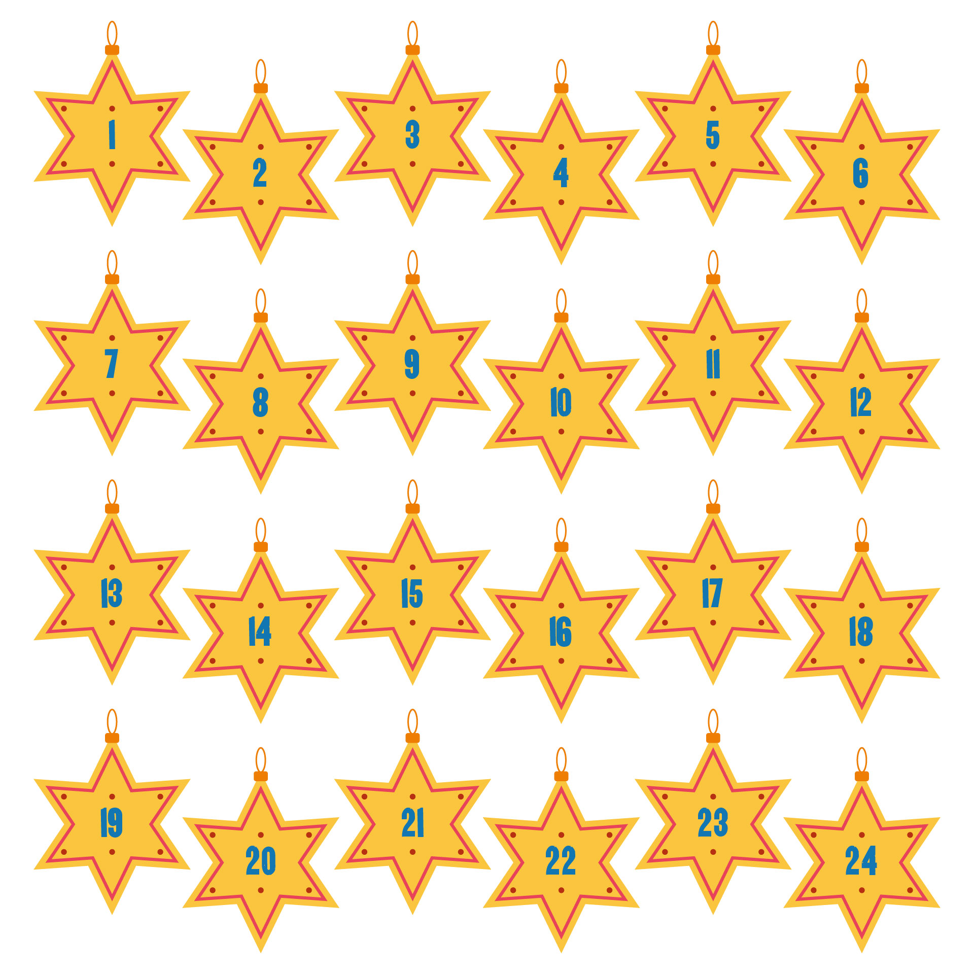 Easy Advent Calendar Printable Ornaments Easy Advent Calendar Printable Ornaments