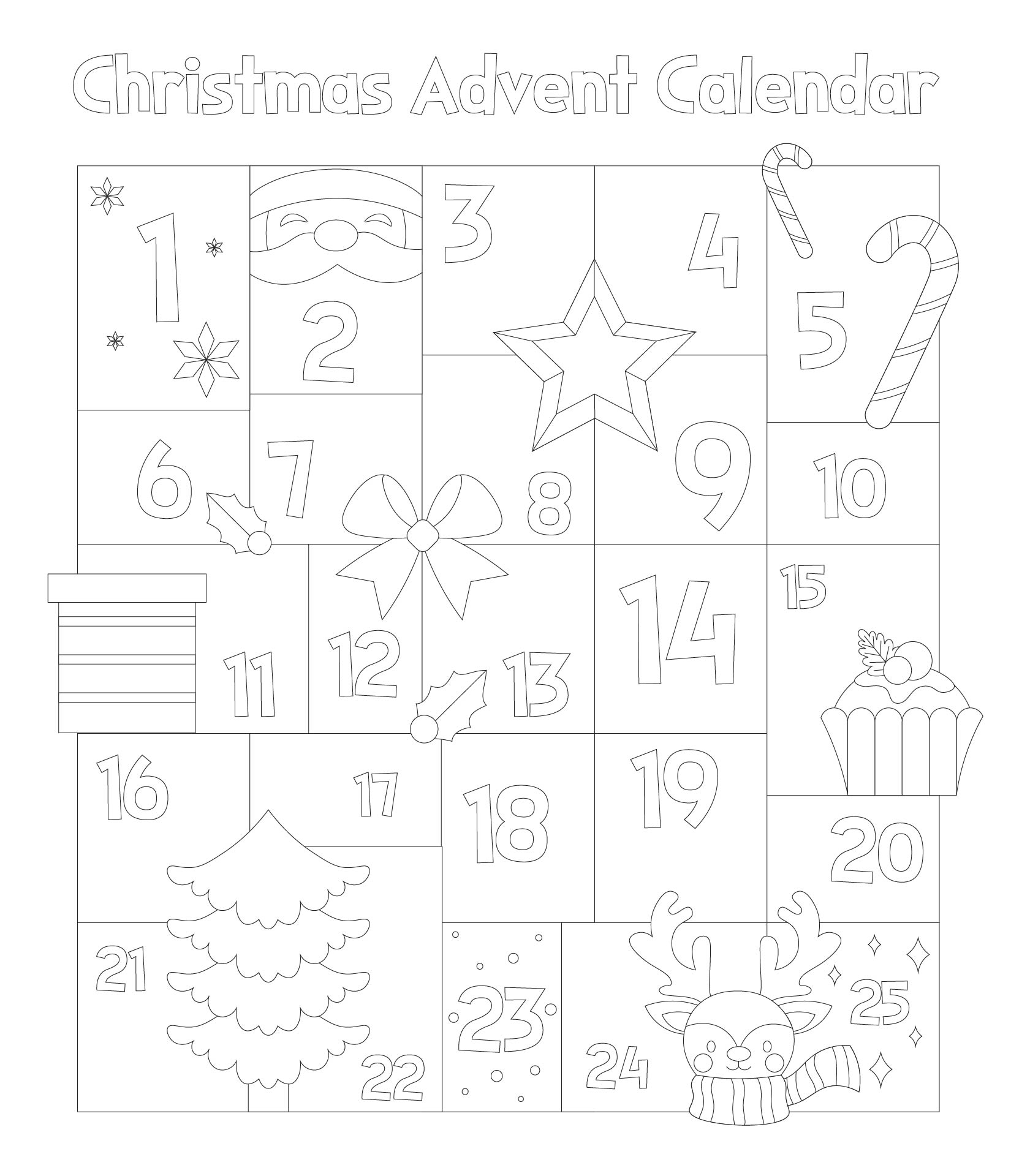 Christmas Advent Calendar Worksheet Christmas Advent Calendar Worksheet