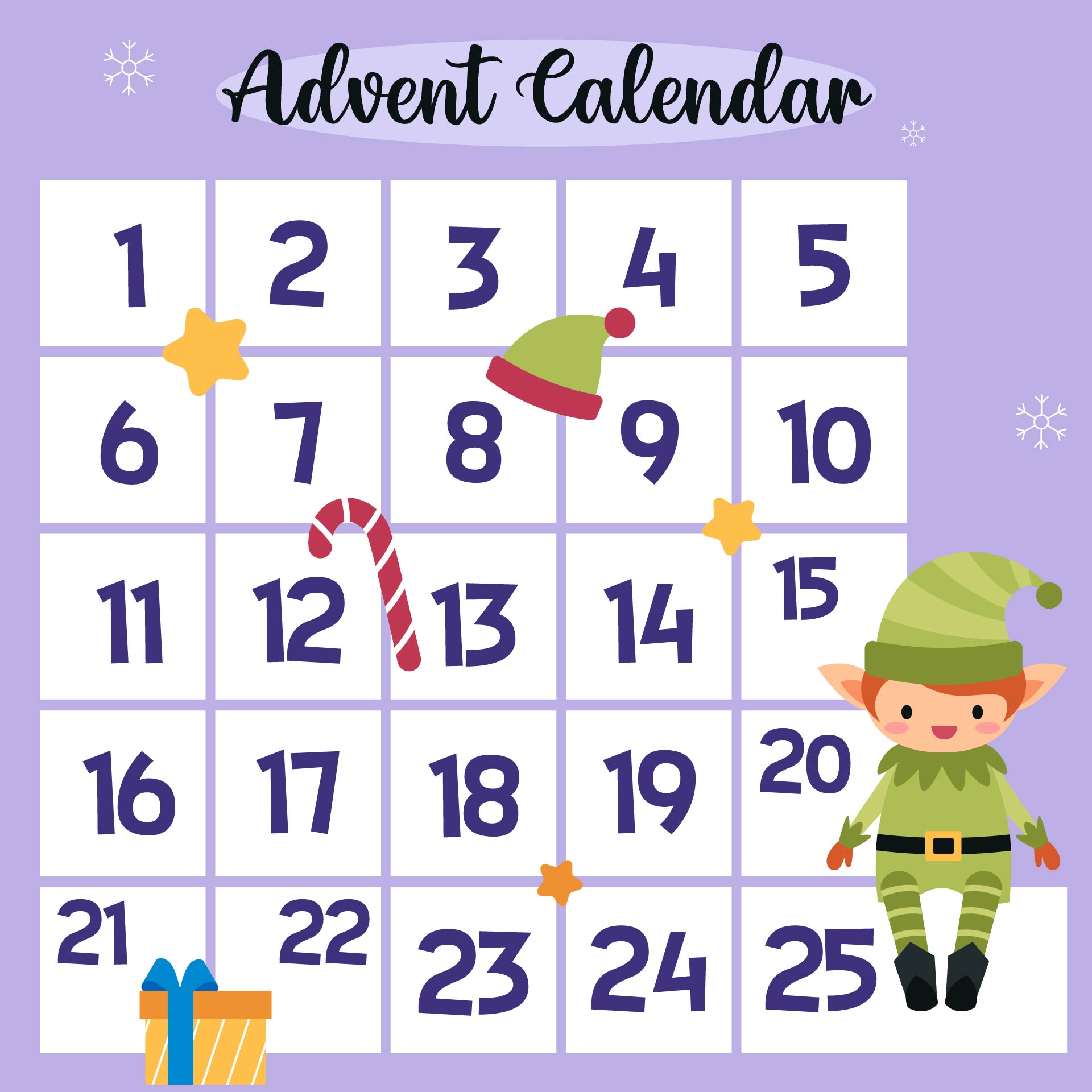 Elf Advent Calendar Countdown Elf Advent Calendar Countdown