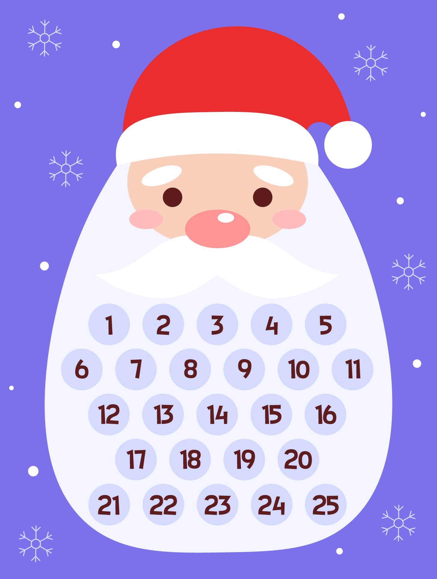 Santa Beard Countdown Calendars Santa Beard Countdown Calendars