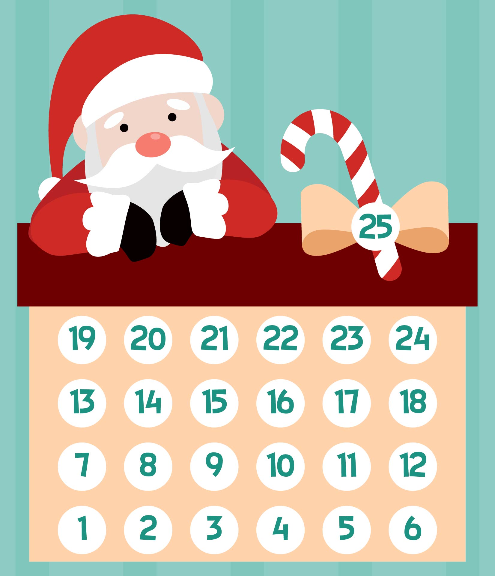 Santa Holiday Advent Calendar For Kids Santa Holiday Advent Calendar For Kids