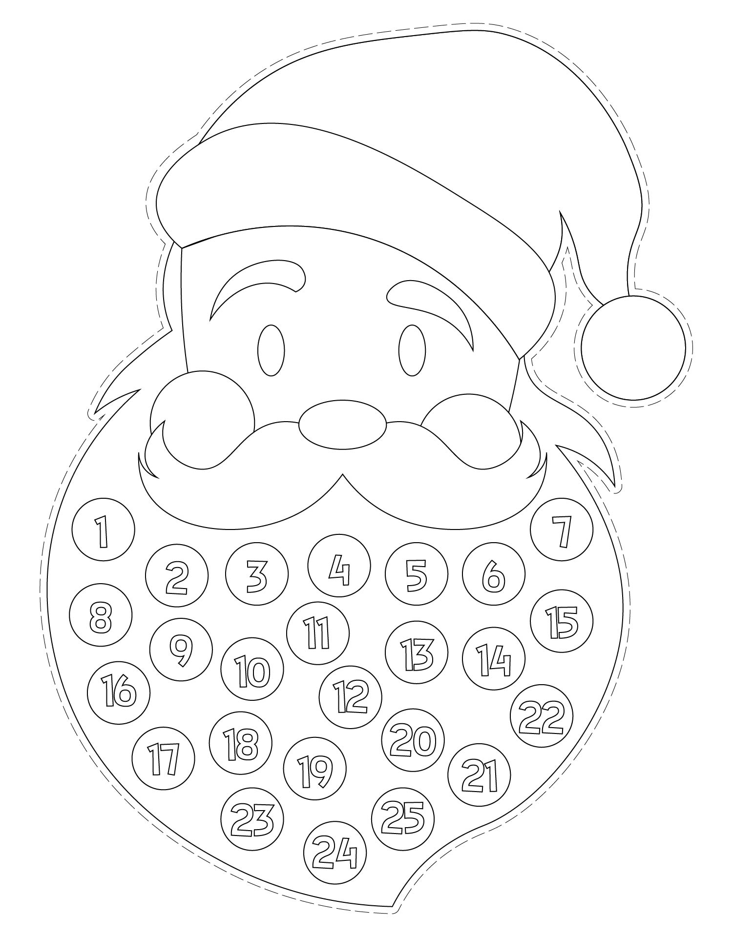 Santa Cut And Paste Advent Calendar Santa Cut And Paste Advent Calendar