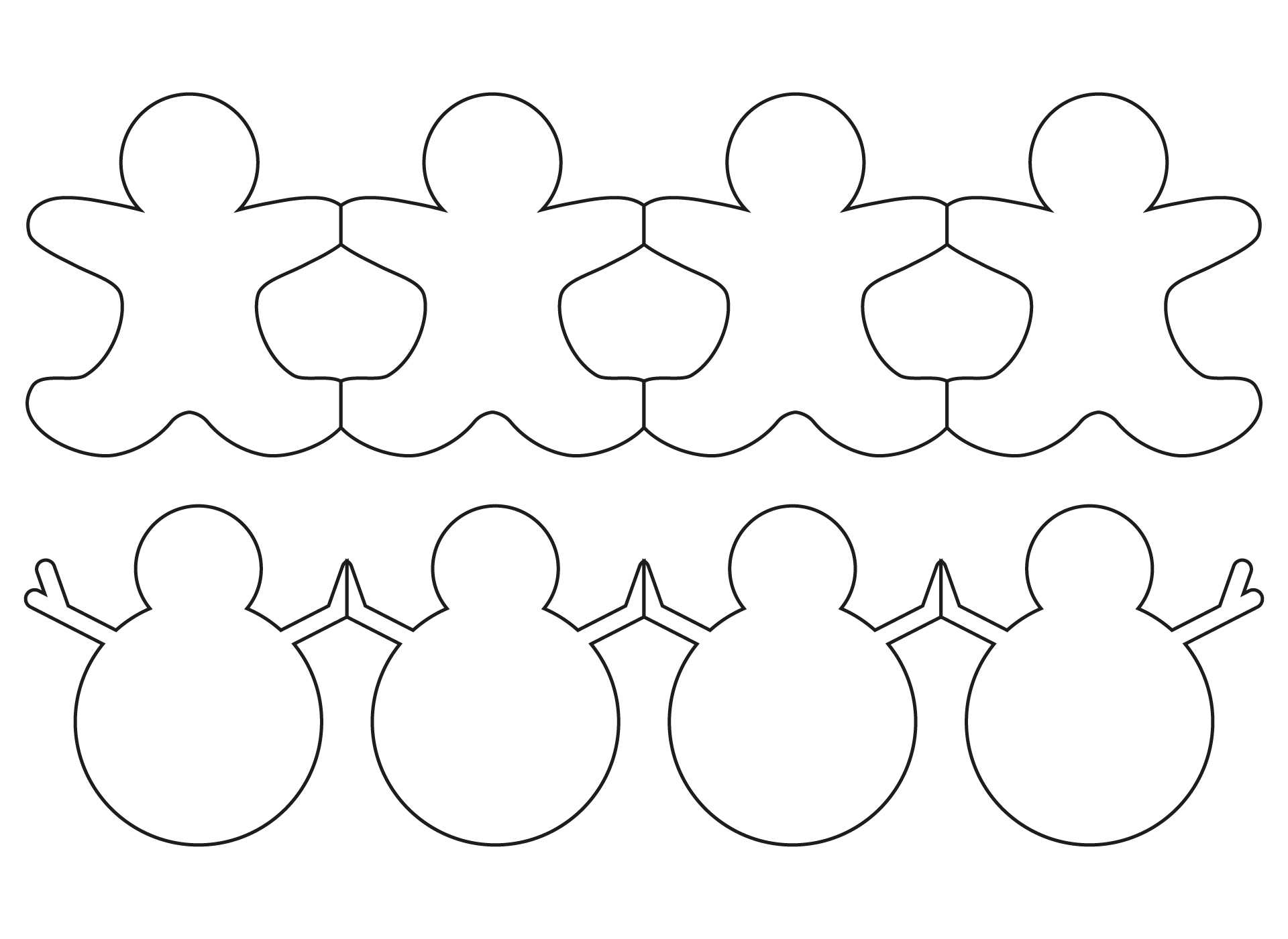 Christmas Paper Chain Art Craft Template Christmas Paper Chain Art Craft Template