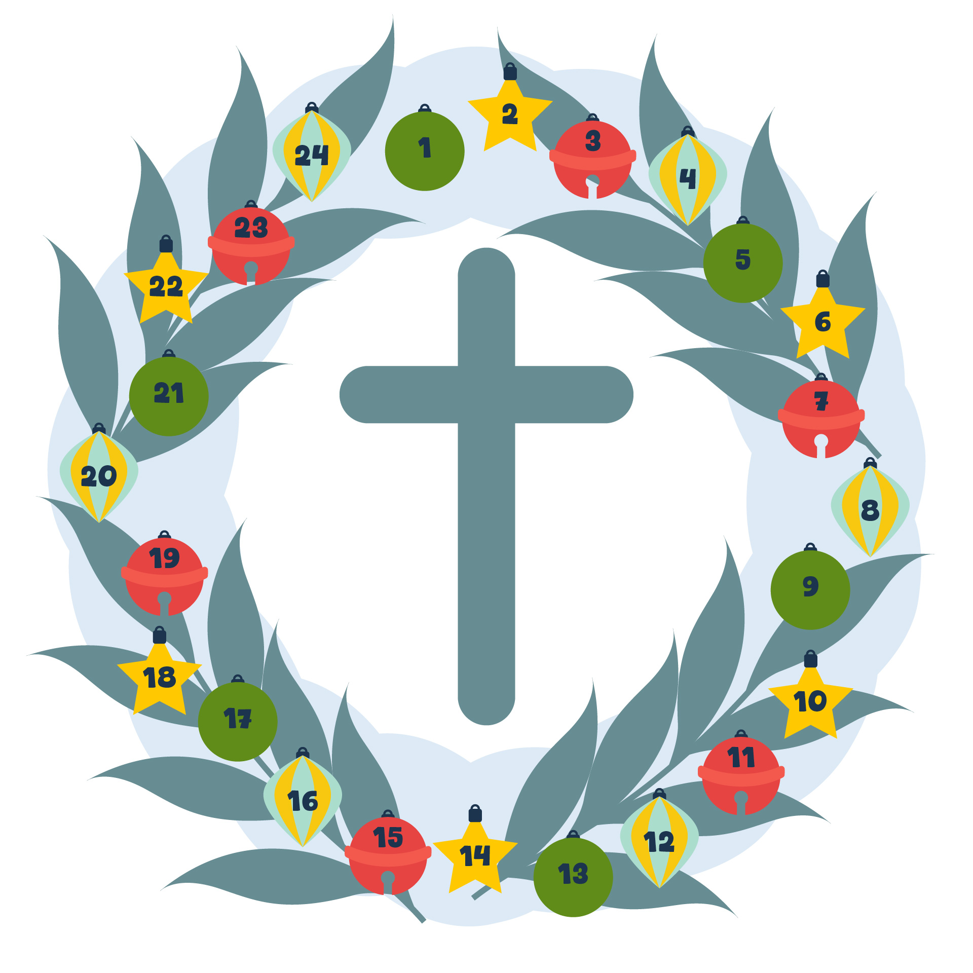 Wreath Decoration Advent Calendar Craft Wreath Decoration Advent Calendar Craft