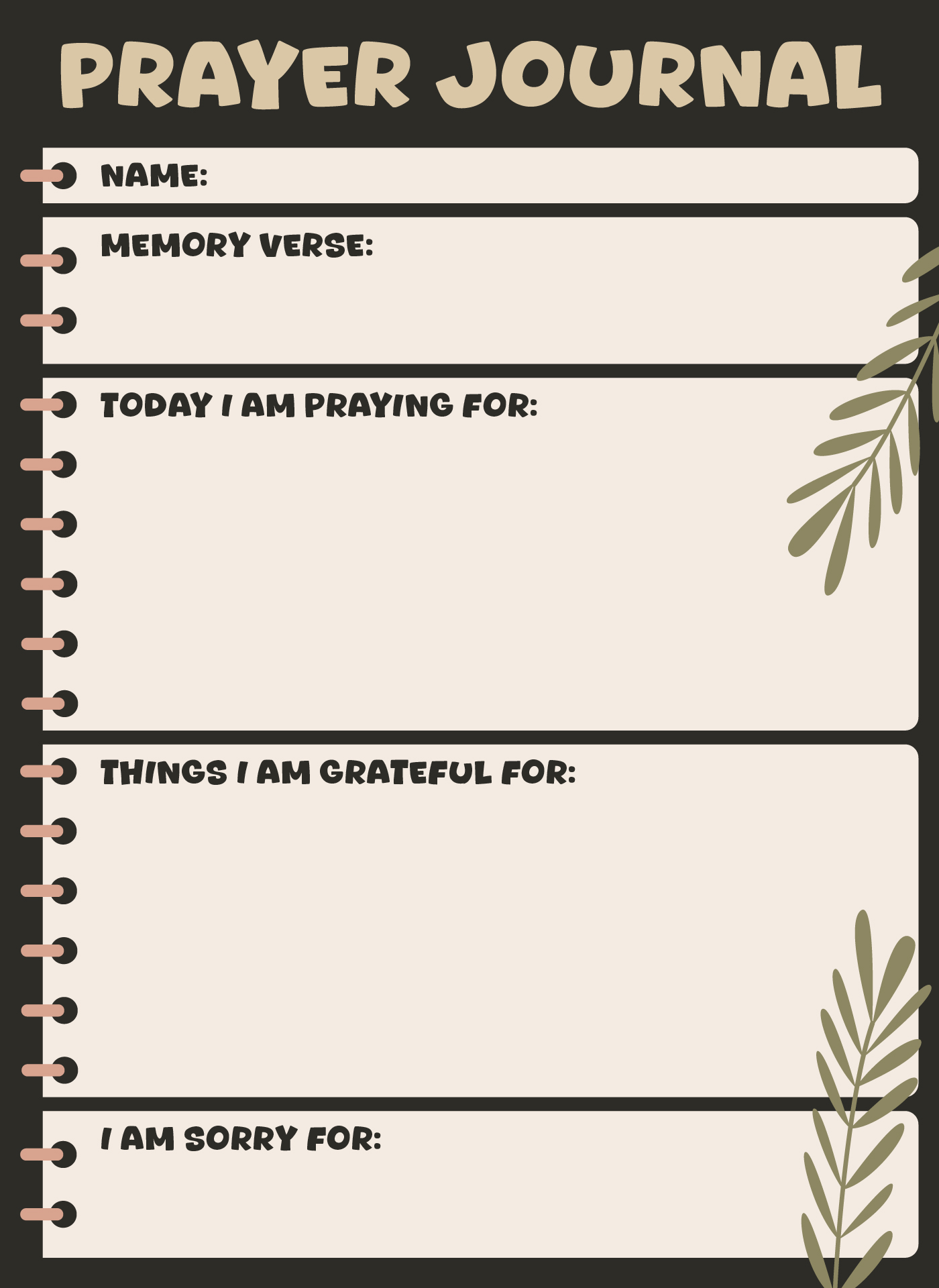 Kids Advent Prayer Journal