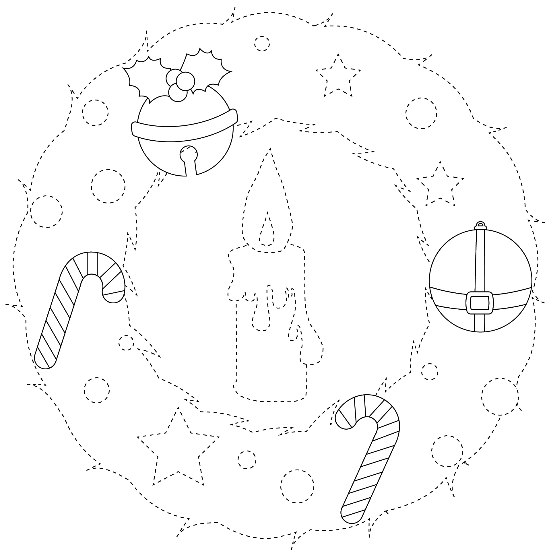 Advent Wreath Tracing Sheets Activity