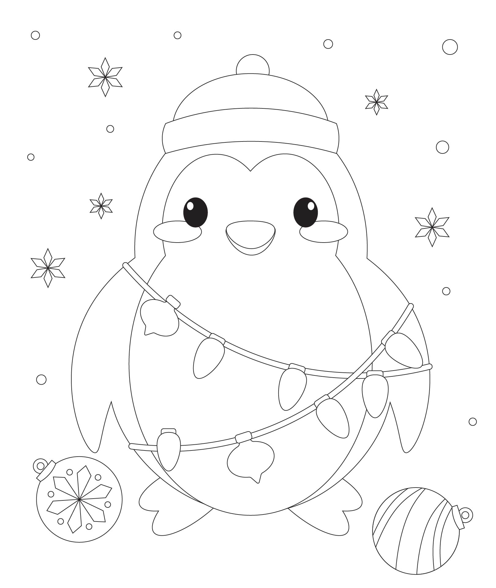 Winter Animal Coloring Page