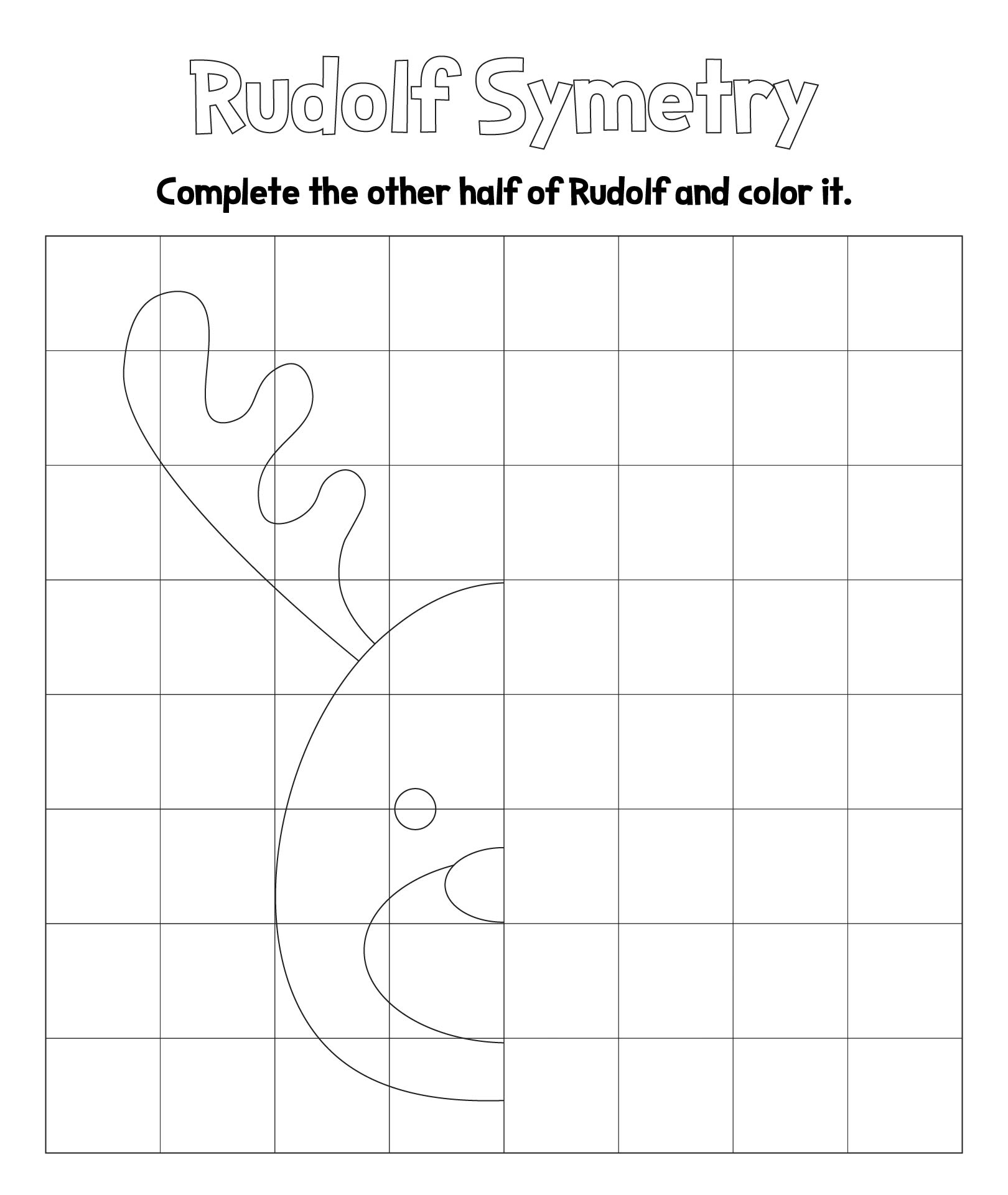 Rudolph Christmas Activity Sheet