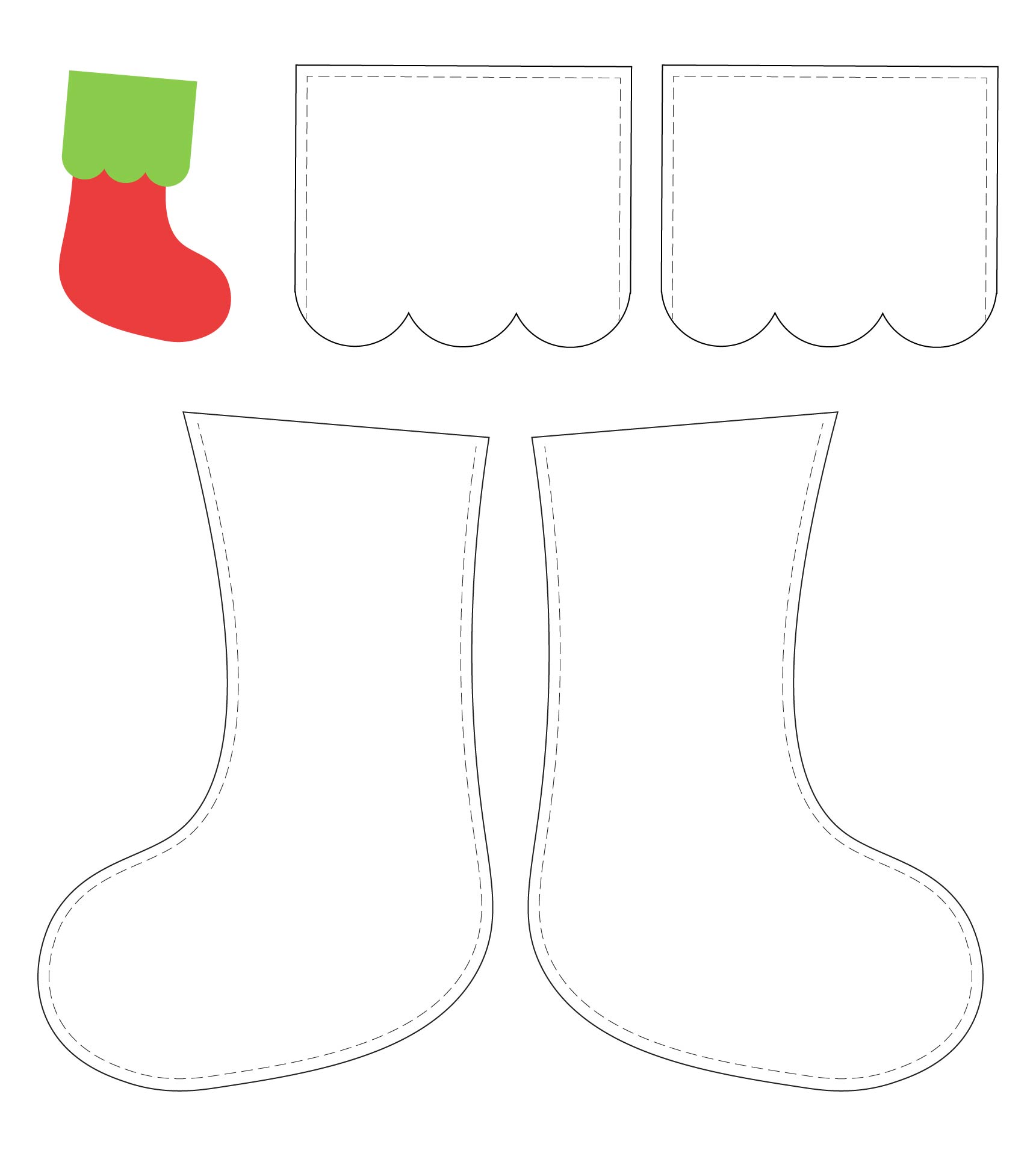 Stocking Sewing Template For Christmas Decor