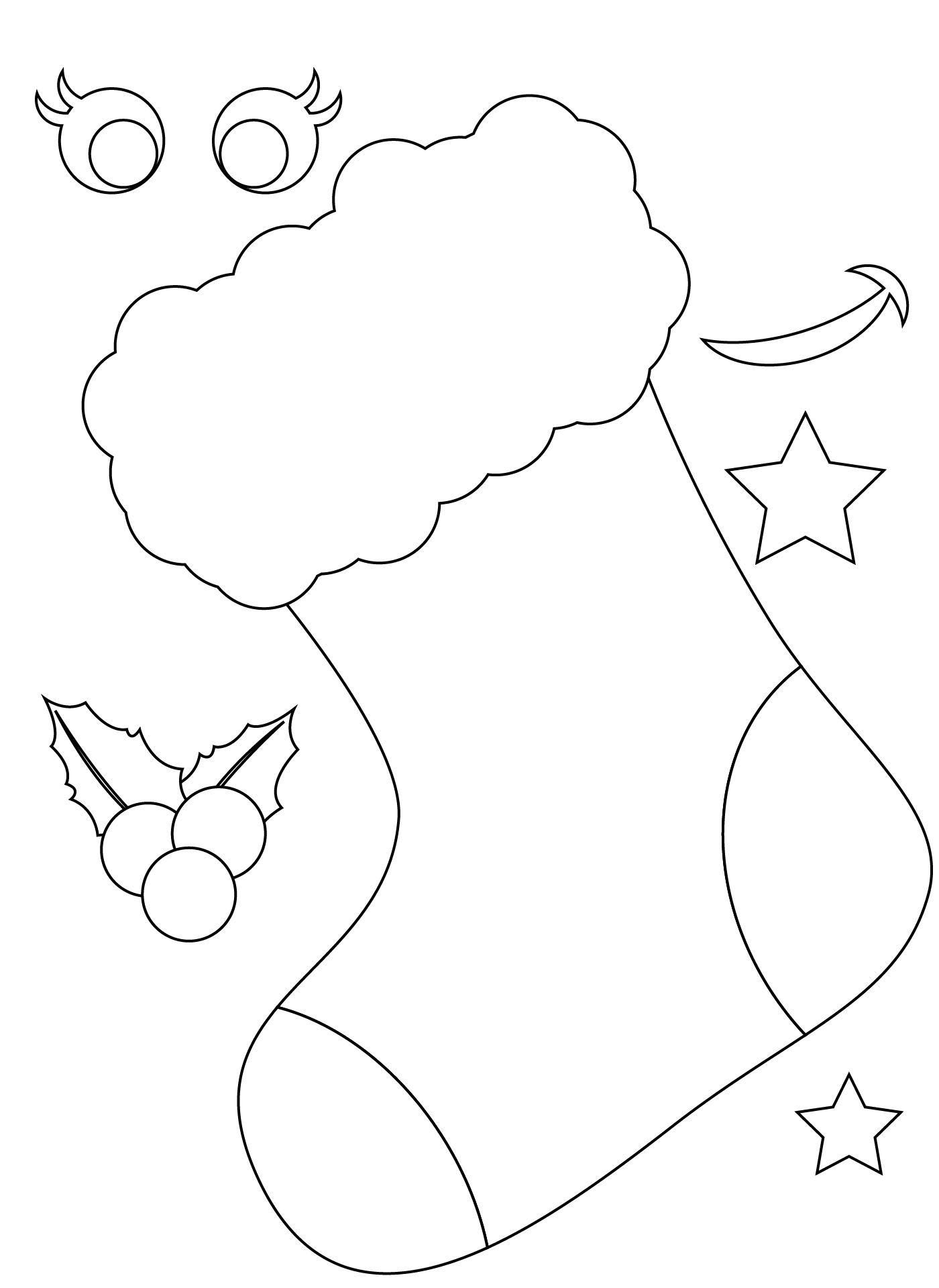 Cut And Paste Christmas Stocking Craft Cut And Paste Christmas Stocking Craft