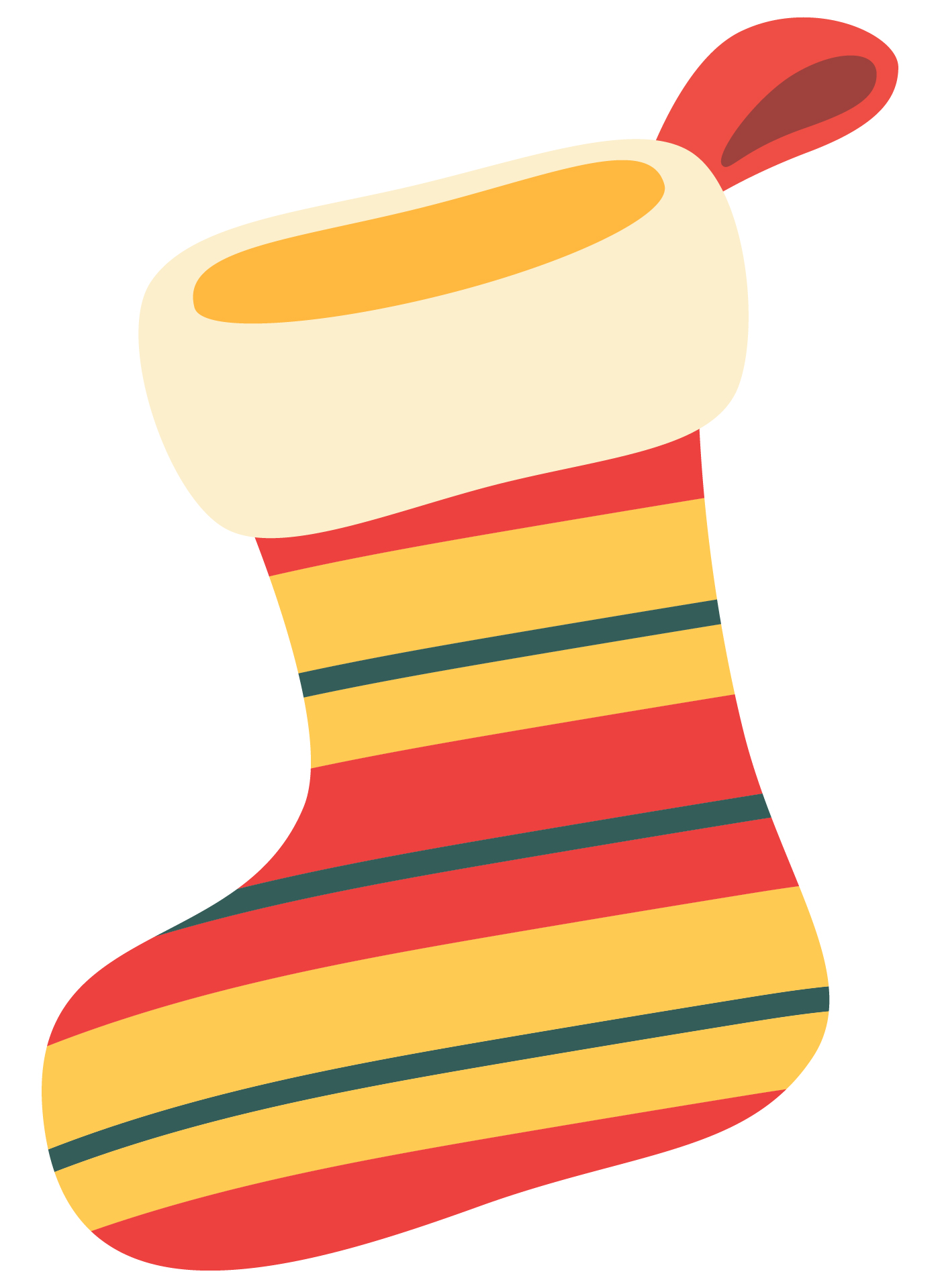 Striped Christmas Stocking Clipart Striped Christmas Stocking Clipart