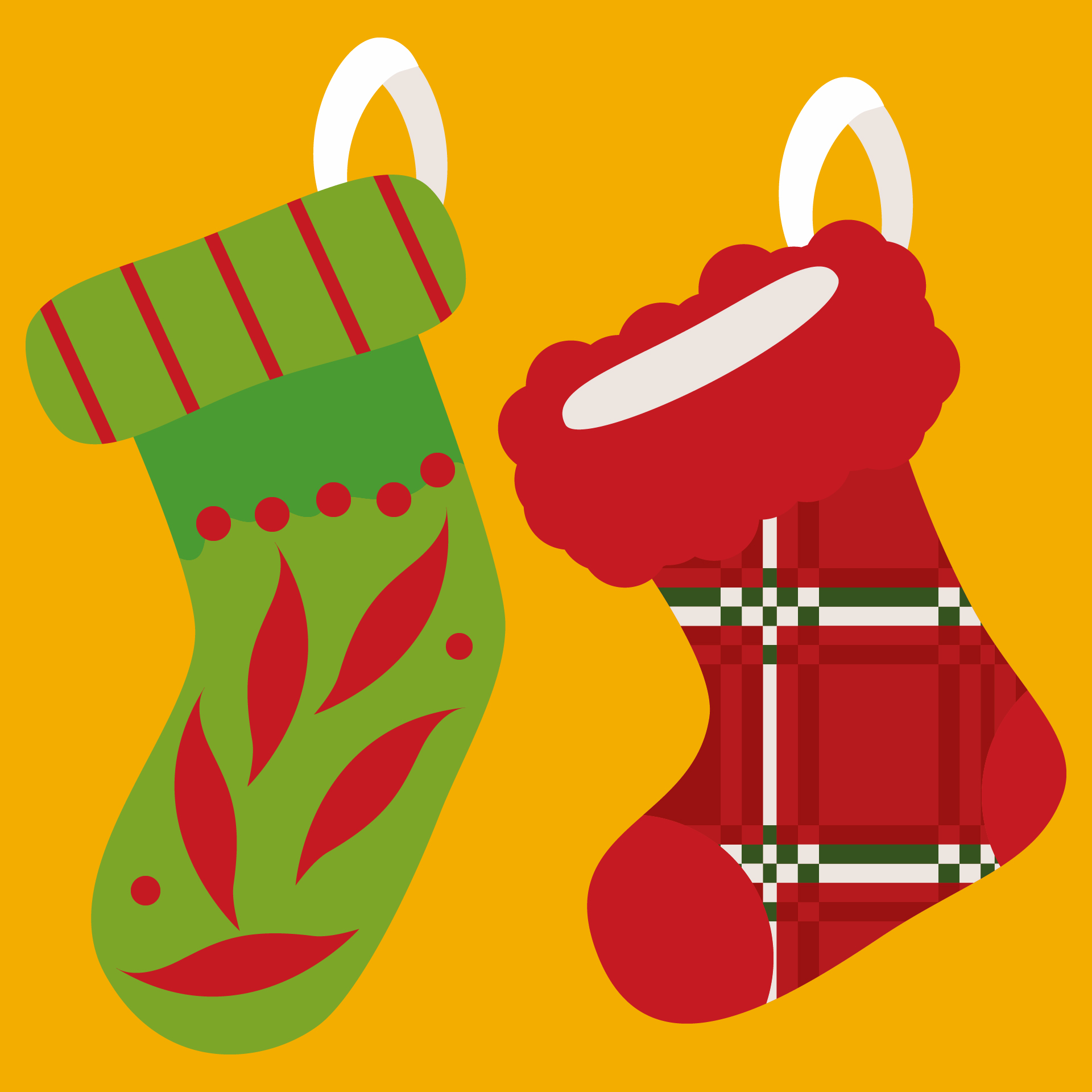 Hanging Christmas Stocking Green And Red Hanging Christmas Stocking Green And Red