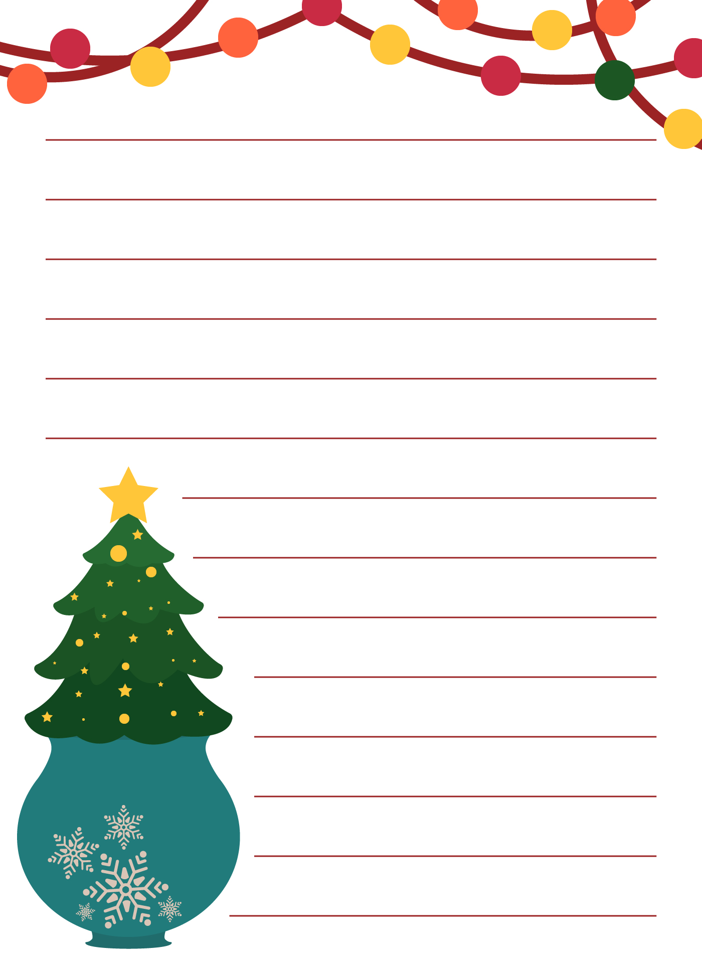 Printable Christmas Notepad Stationery