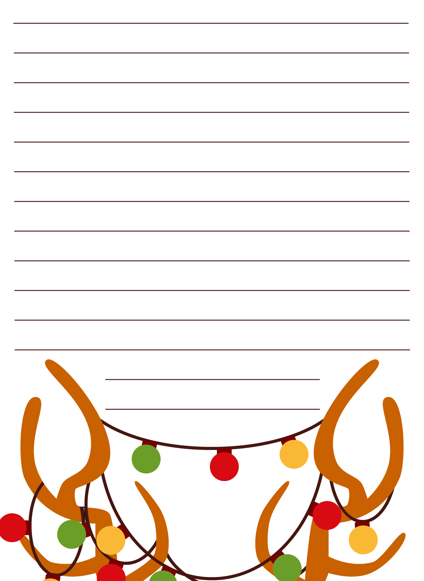 Printable Chrismas Writing Letter Template