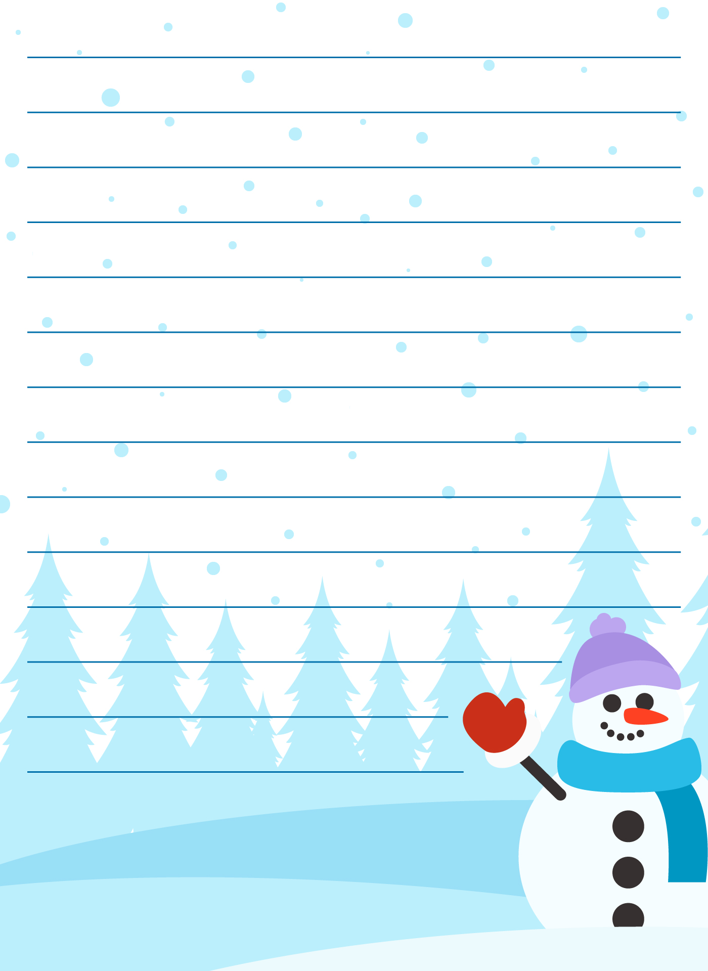 Winter Writing Paper Templates