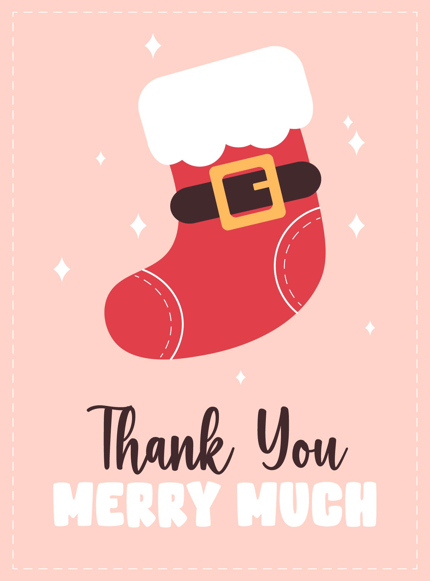 Thank You Note Card For Christmas Holiday Thank You Note Card For Christmas Holiday