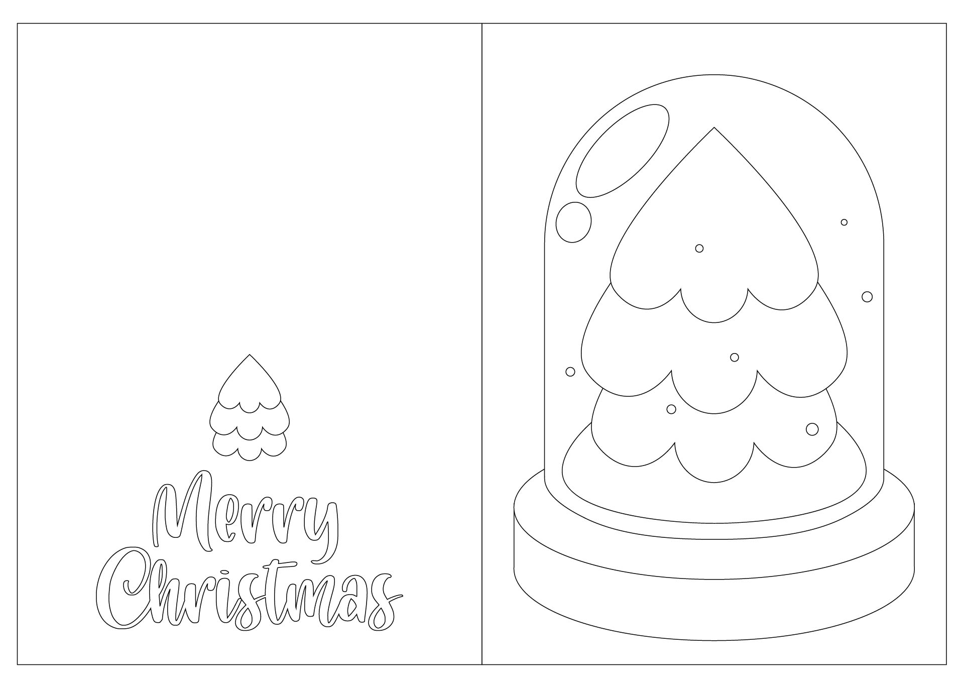Foldable Christmas Note Cards For Kids To Color Foldable Christmas Note Cards For Kids To Color