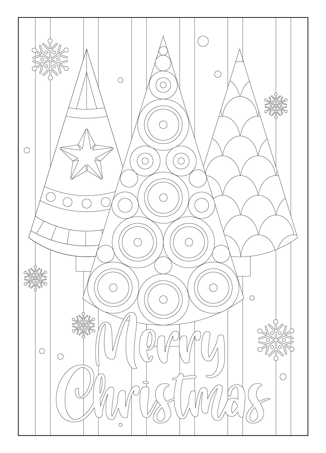 Christmas Mindful Coloring Note Card Christmas Mindful Coloring Note Card