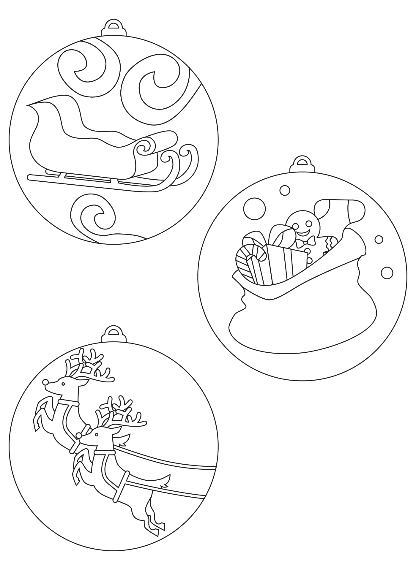 Santa Sleigh Christmas Ornament Template