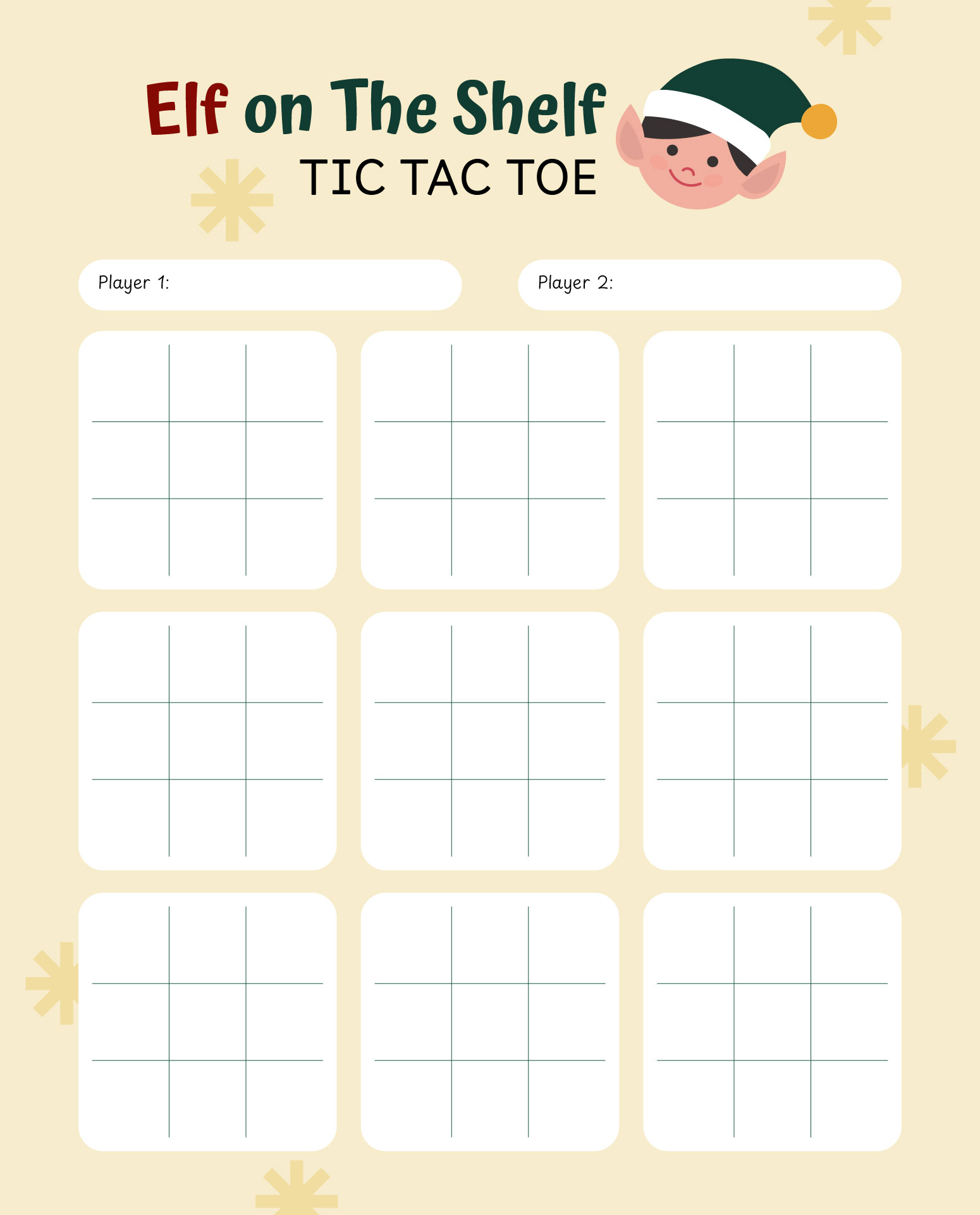 Elf On The Shelf Tic Tac Toe Game Elf On The Shelf Tic Tac Toe Game
