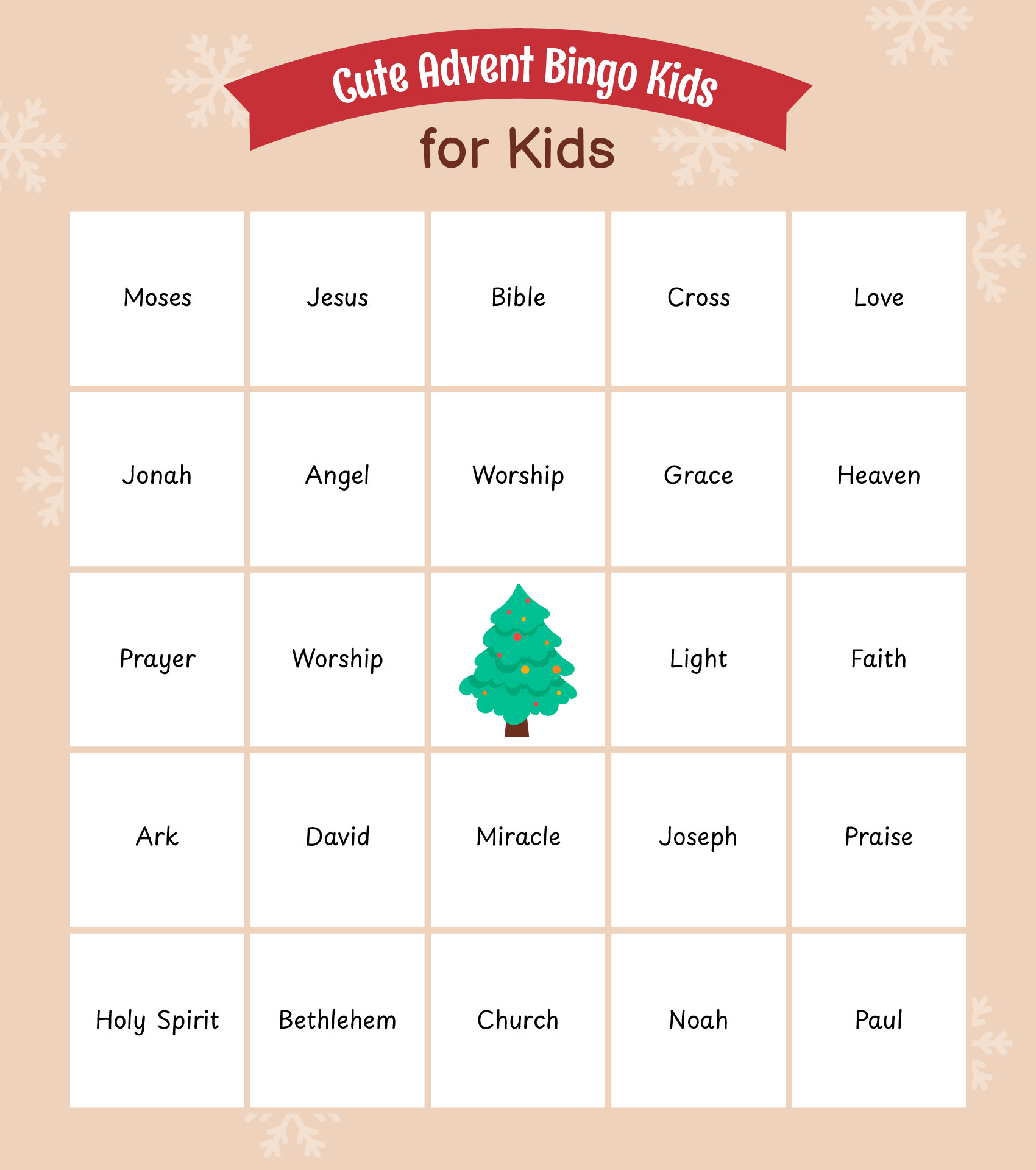 Cute Advent Bingo For Kids Cute Advent Bingo For Kids