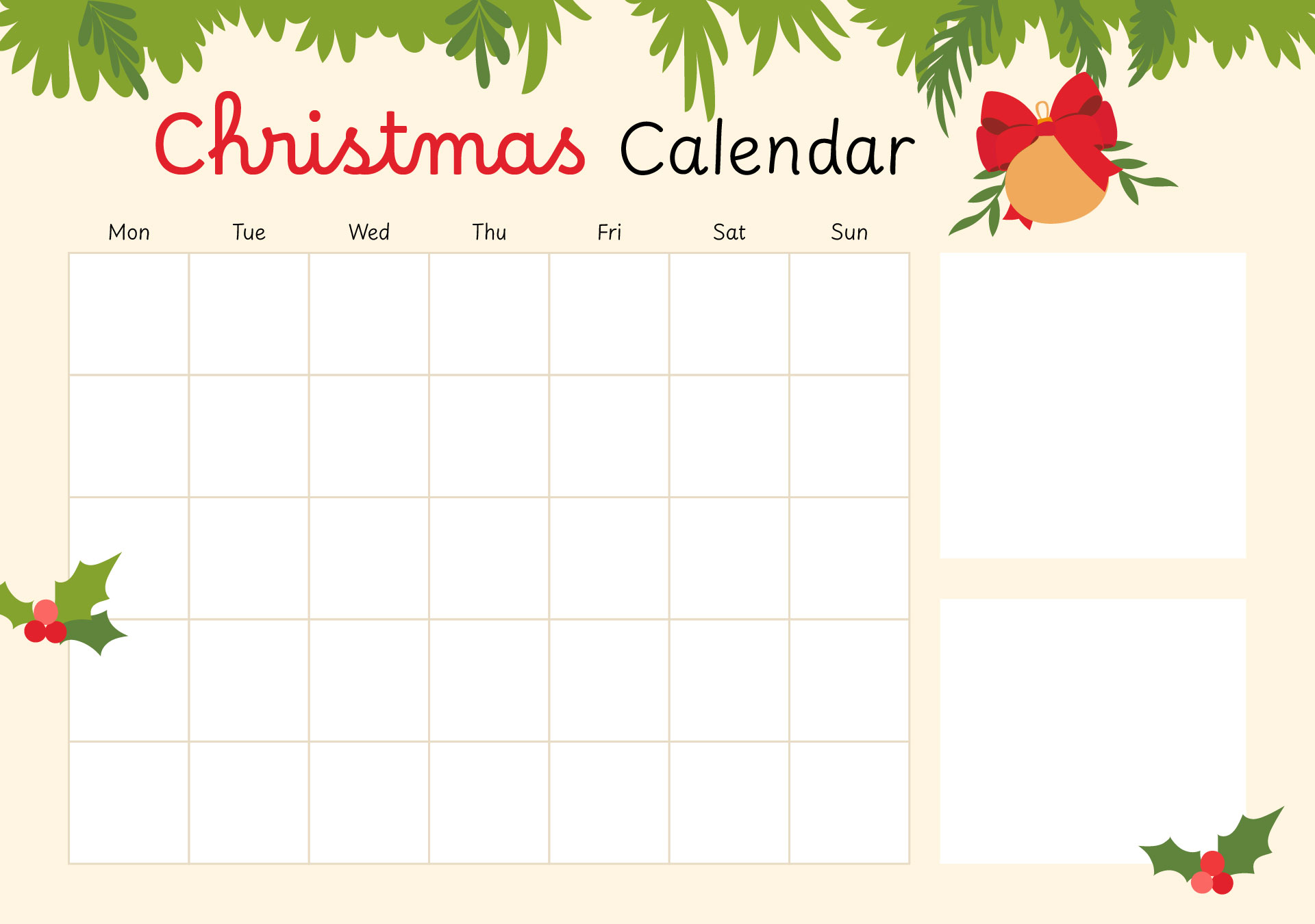 Cute Printable Calendar For Christmas At Home Cute Printable Calendar For Christmas At Home