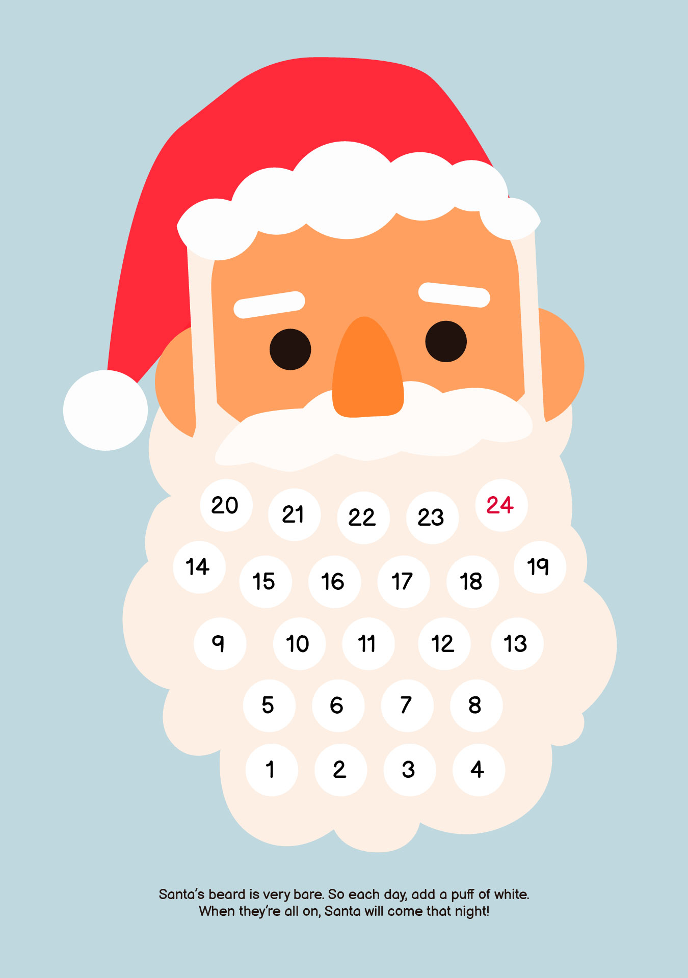 Santa Countdown Christmas Advent Santa Countdown Christmas Advent