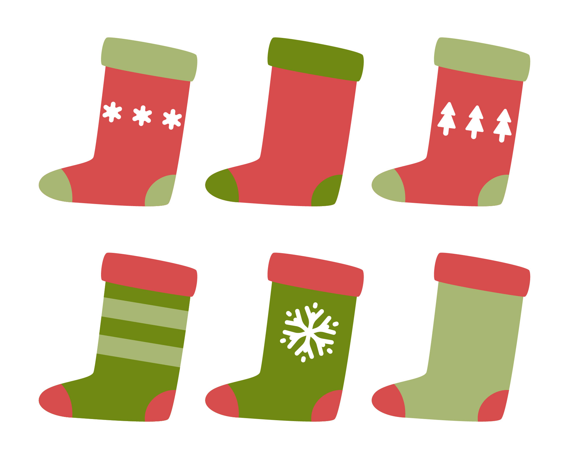 Merry Christmas Stocking Garland Printable