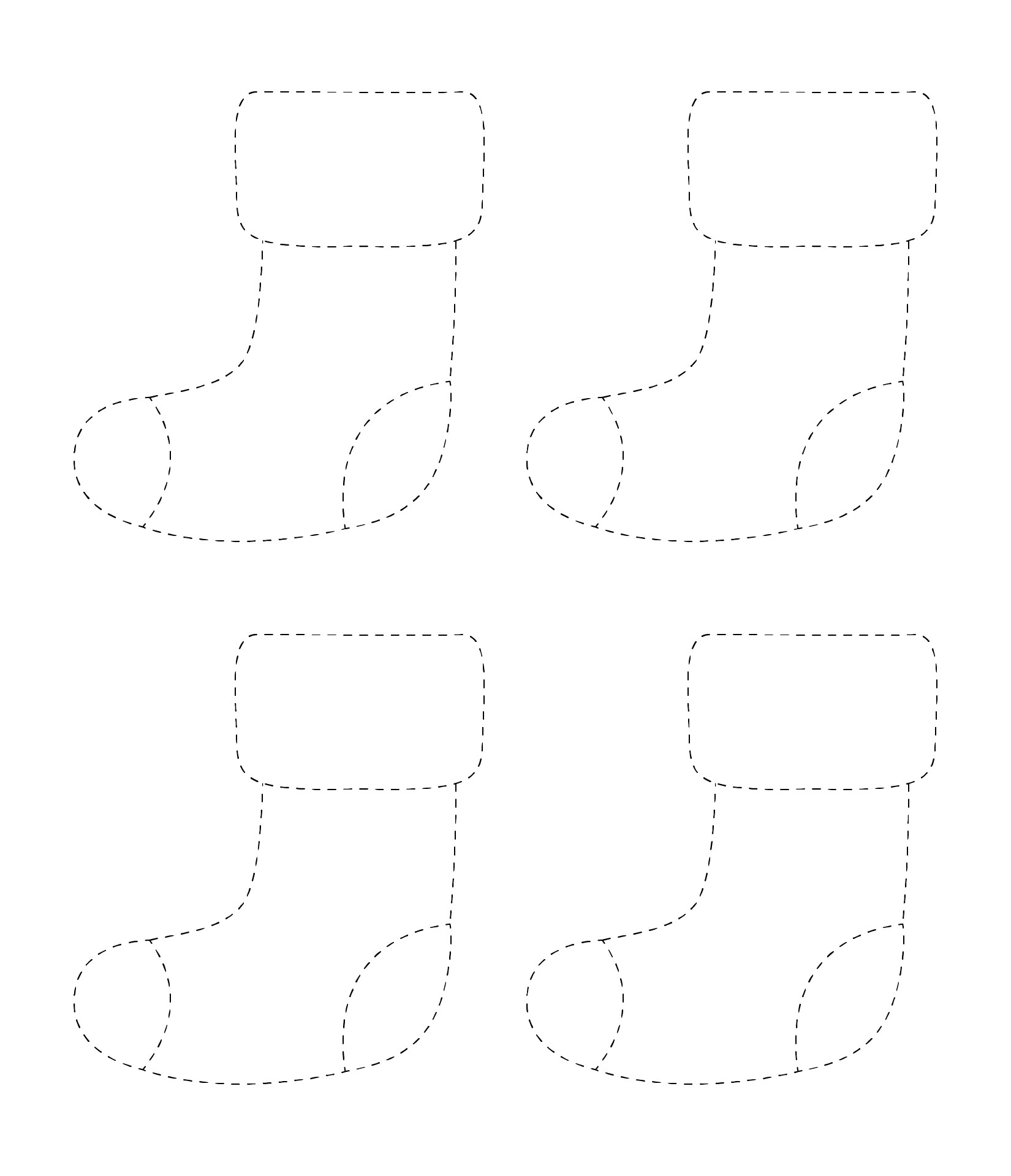 Christmas Stocking Traceable Printable