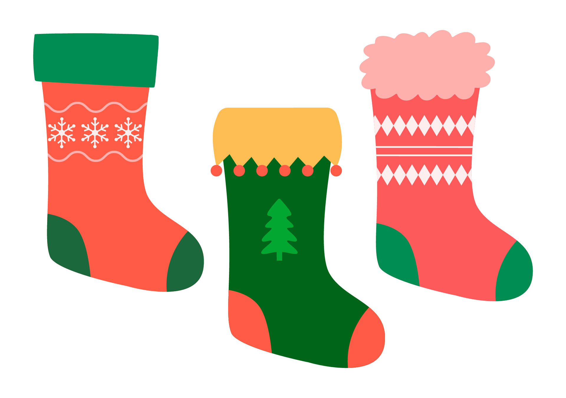 Patterned Stockings Clipart Patterned Stockings Clipart