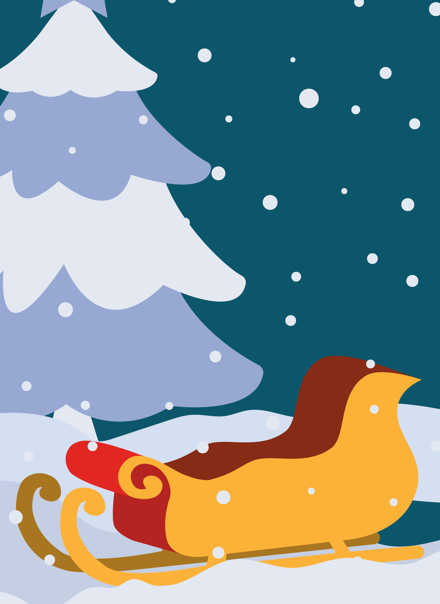 Entryway Santa Sleigh Holiday Decor