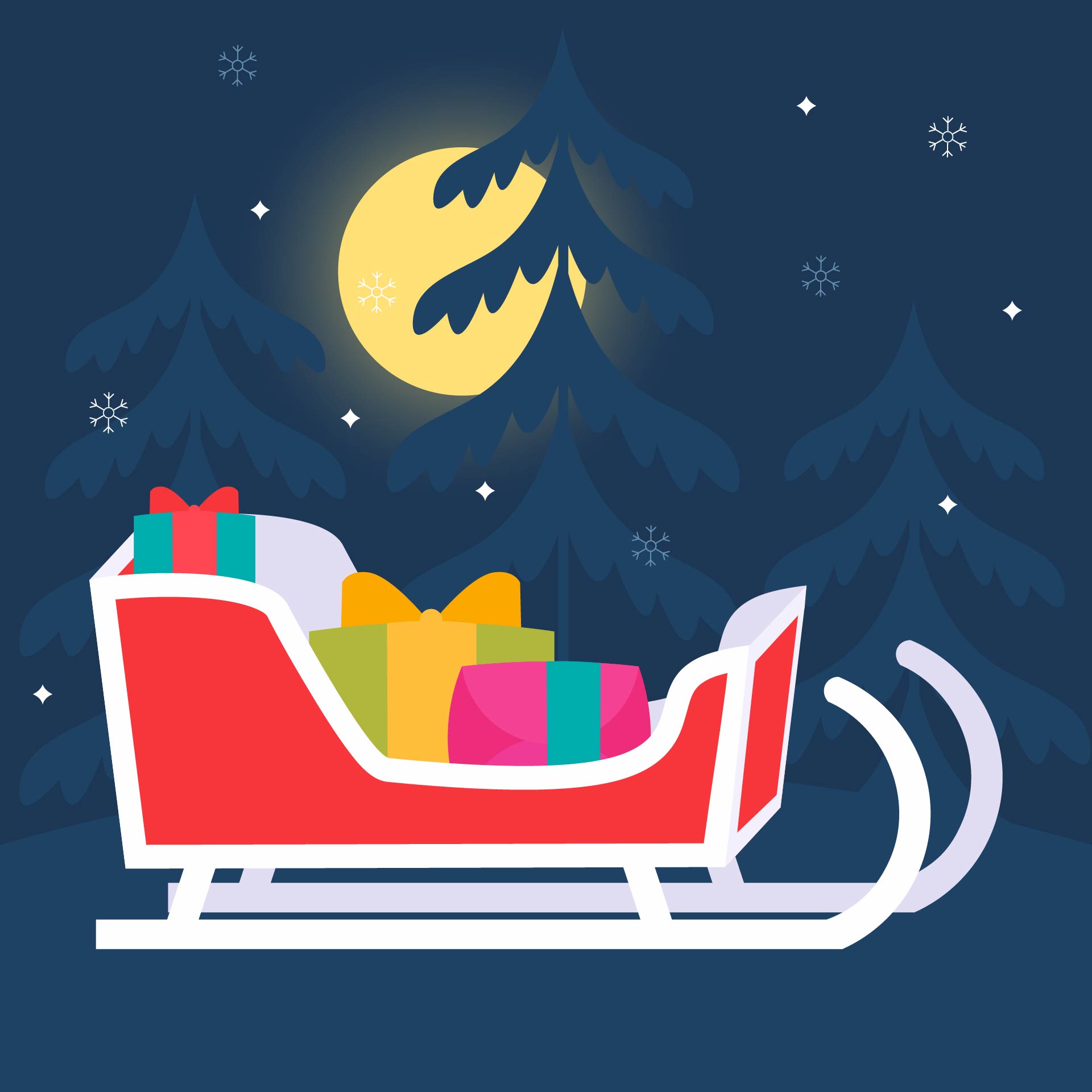 Festive Winter Sledge Clipart Festive Winter Sledge Clipart