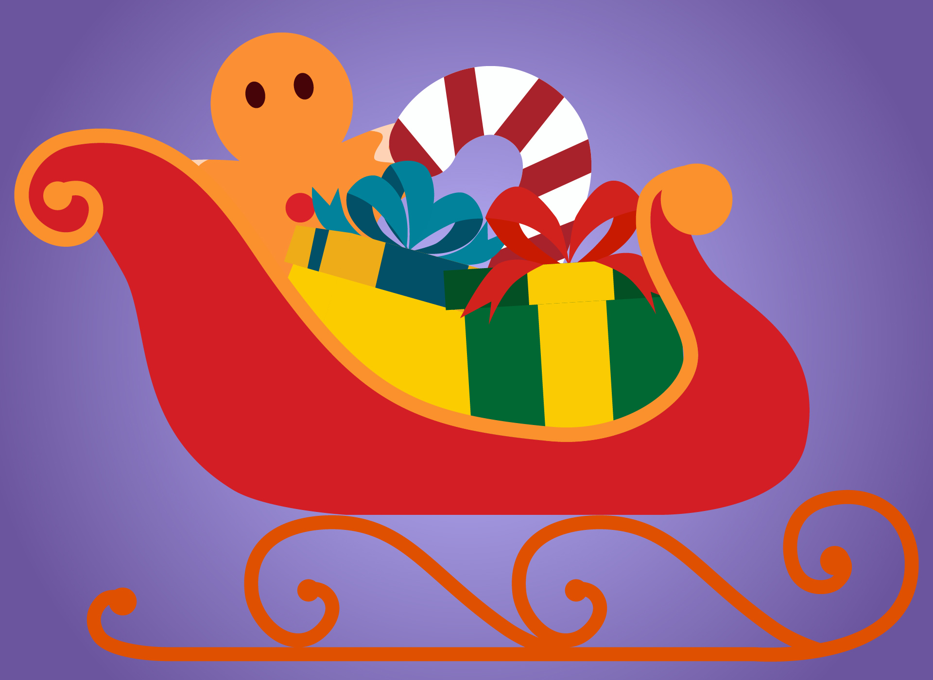 Cute Christmas Sleigh Clip Art Cute Christmas Sleigh Clip Art