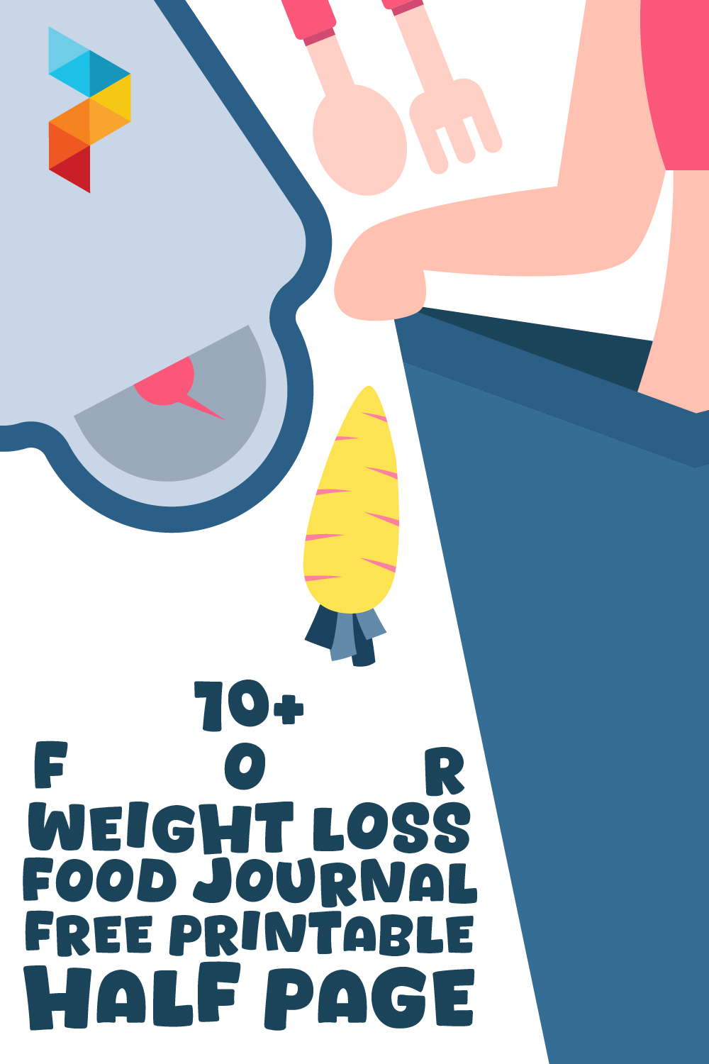 For Weight Loss Food Journal Half Page
