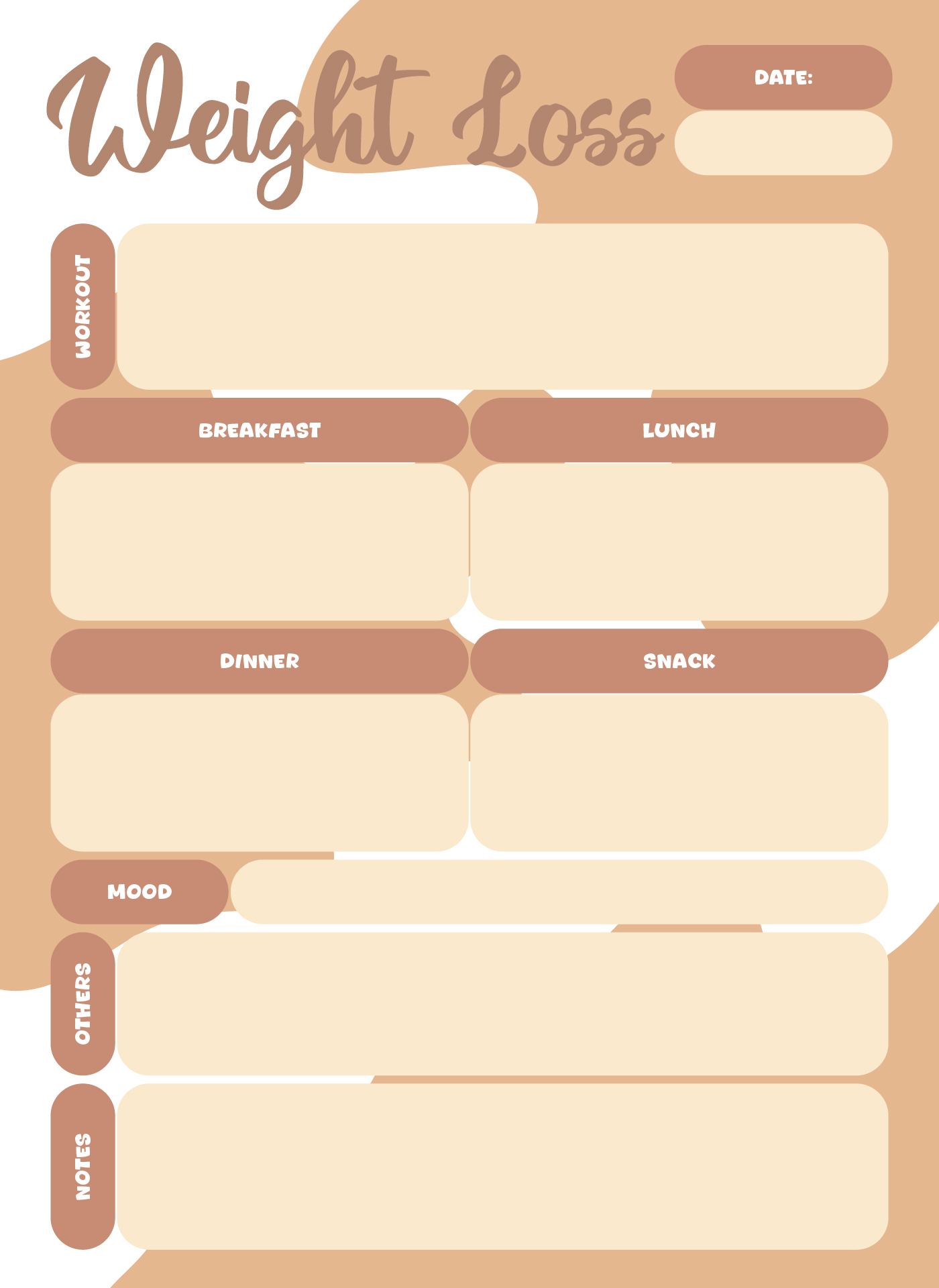 Busy Mom Weight Loss Journal